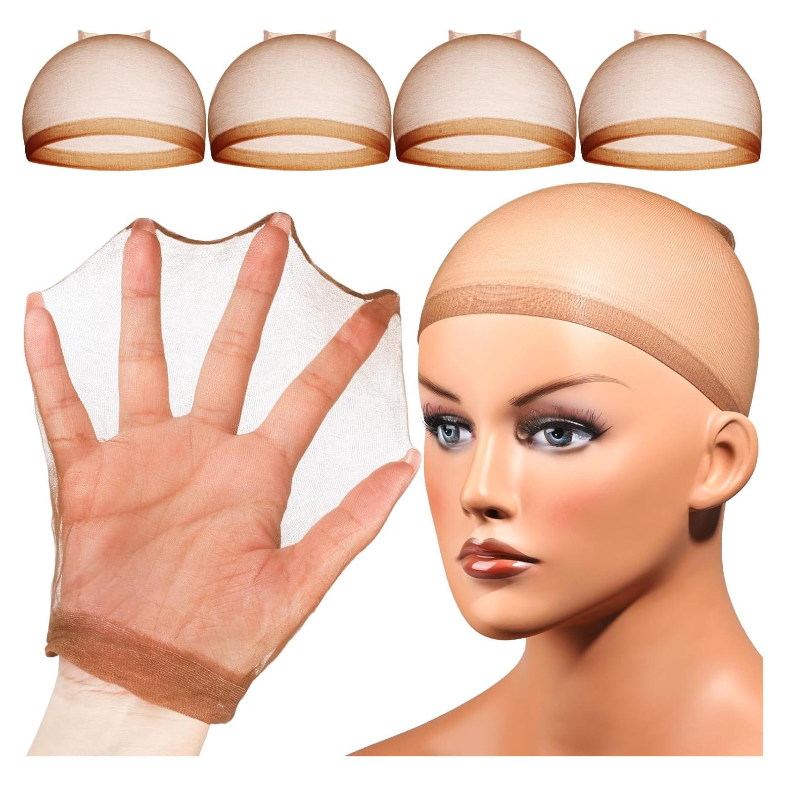 Capucha HD para Peluca Fandamei - Marrón Oscuro, 4PCS