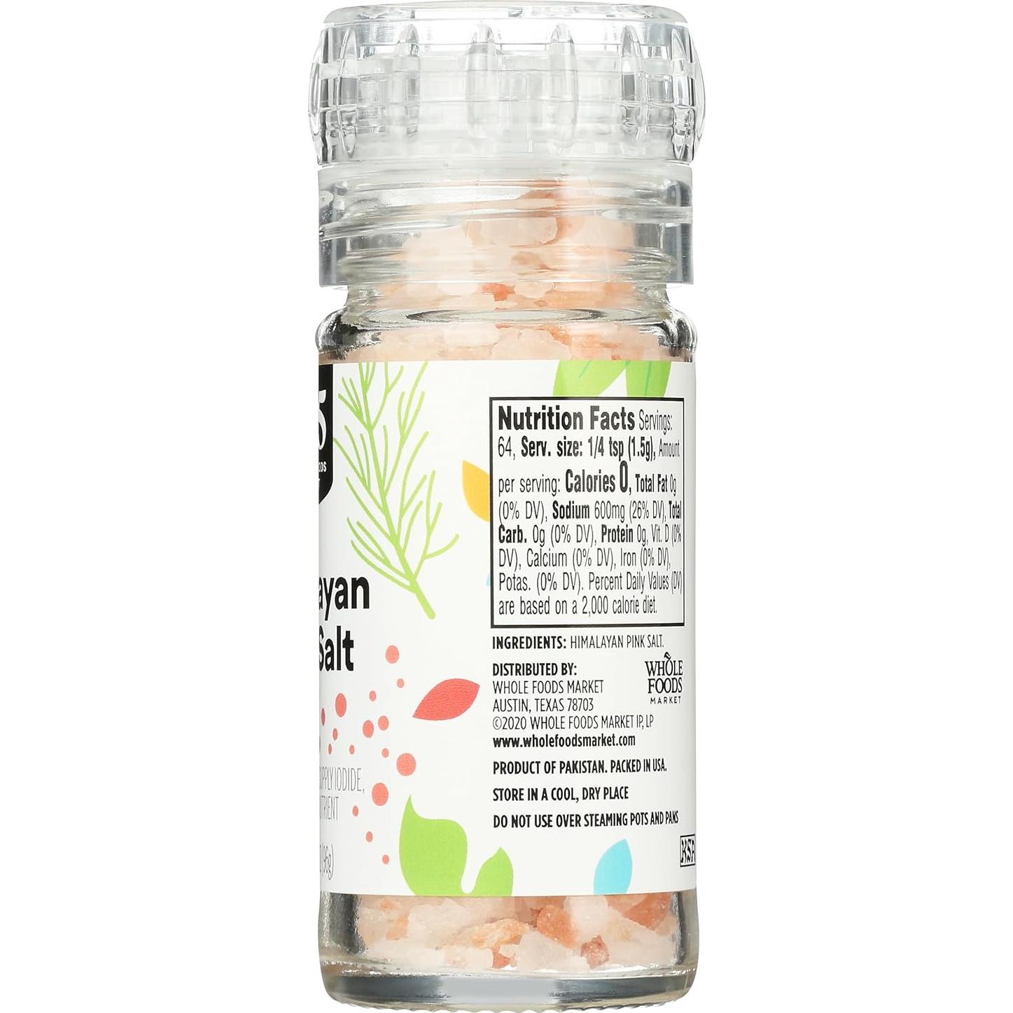 Molinillo de Sal Rosa del Himalaya 365 Whole Foods 95 g