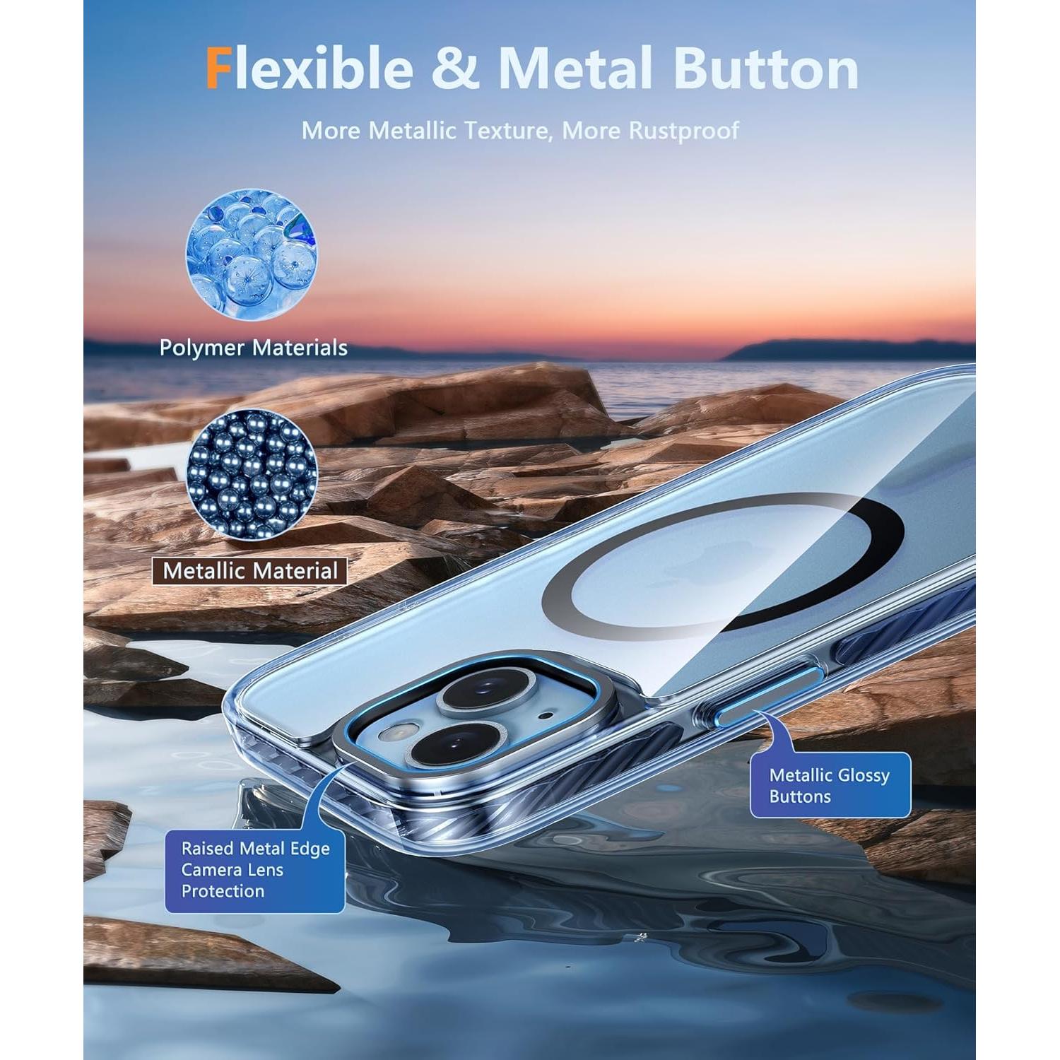 Funda FNTCASE para iPhone 15 Plus - Protección Militar 10 pies