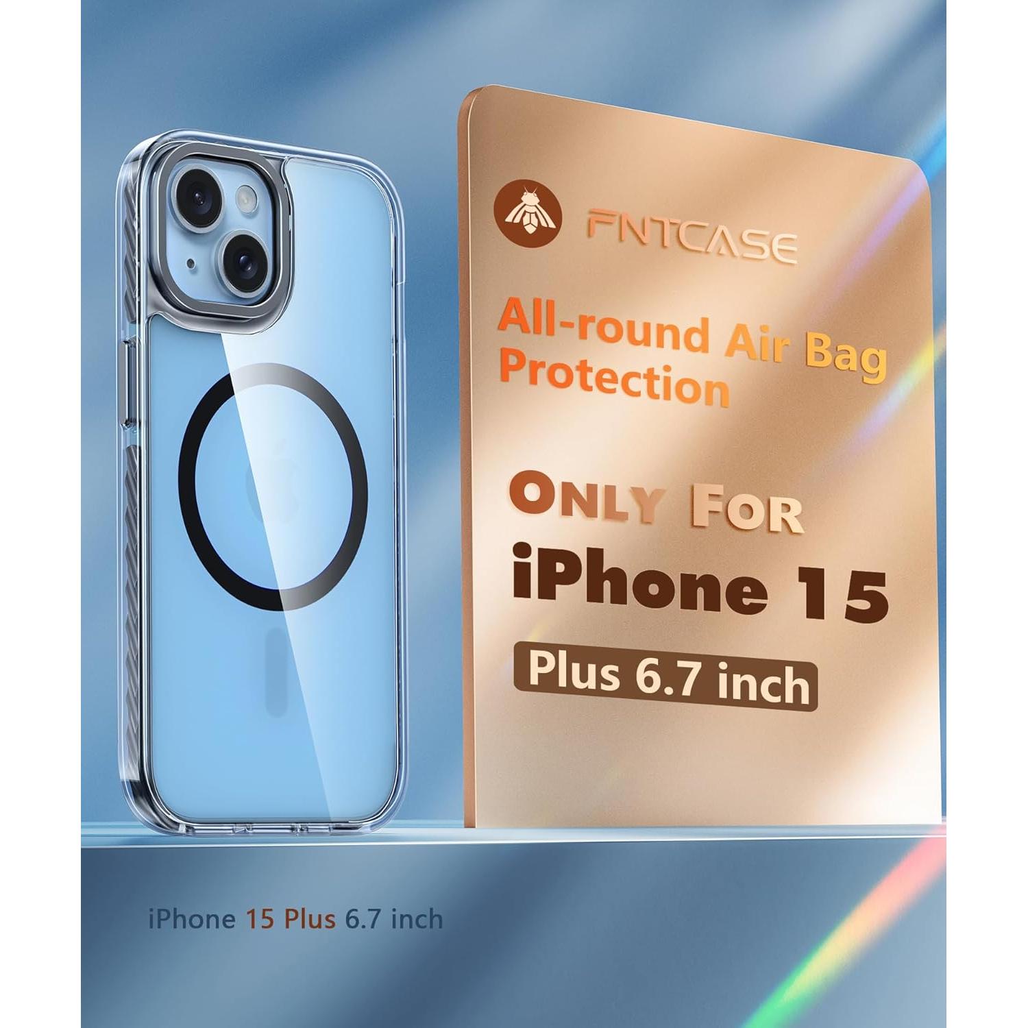 Funda FNTCASE para iPhone 15 Plus - Protección Militar 10 pies