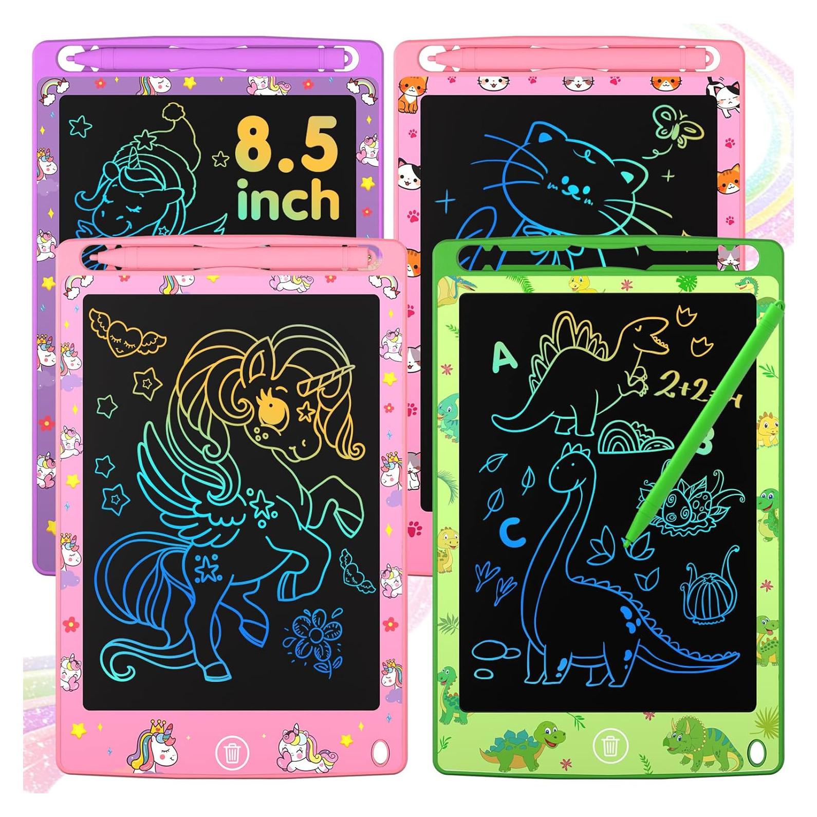 Paquete de 4 Tabletas de Escritura LCD MOOWALIS 8.5" Coloridas