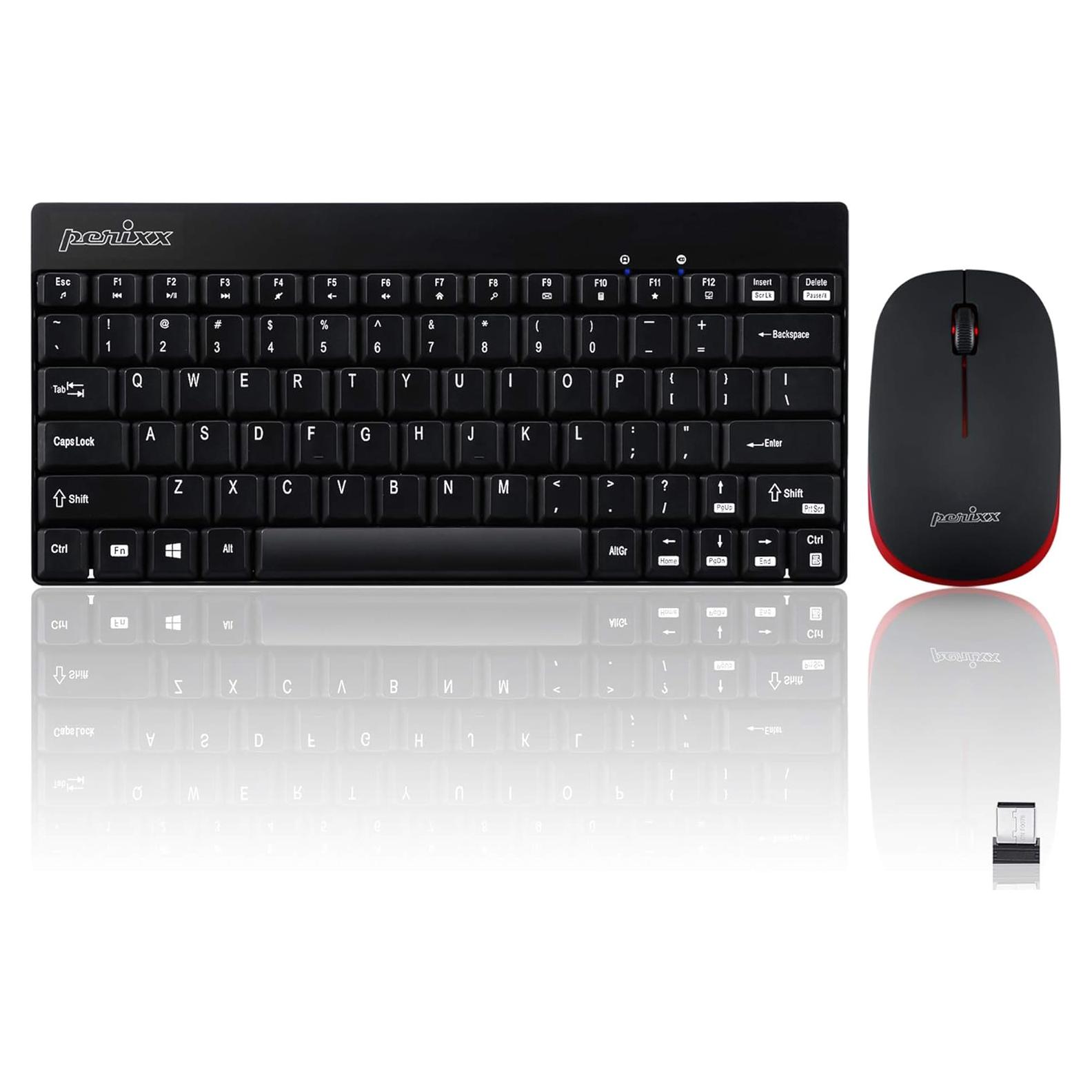 Teclado y Ratón Inalámbricos Perixx PERIDUO-712B Negro