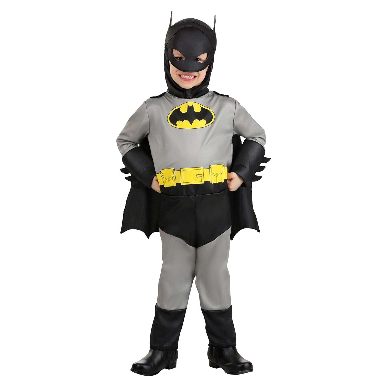 Disfraz Clásico de Batman para Niños 2T - Traje con Capa y Máscara