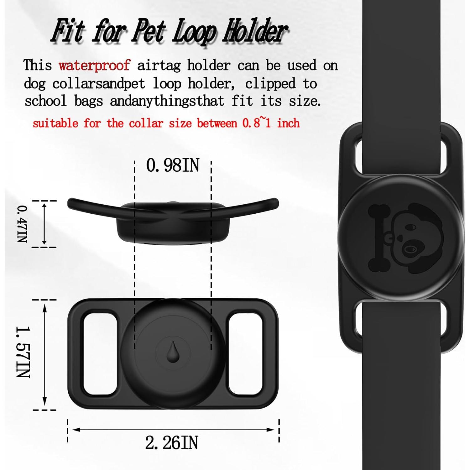 Soporte de Collar para Perro Rzttwl Impermeable para AirTag