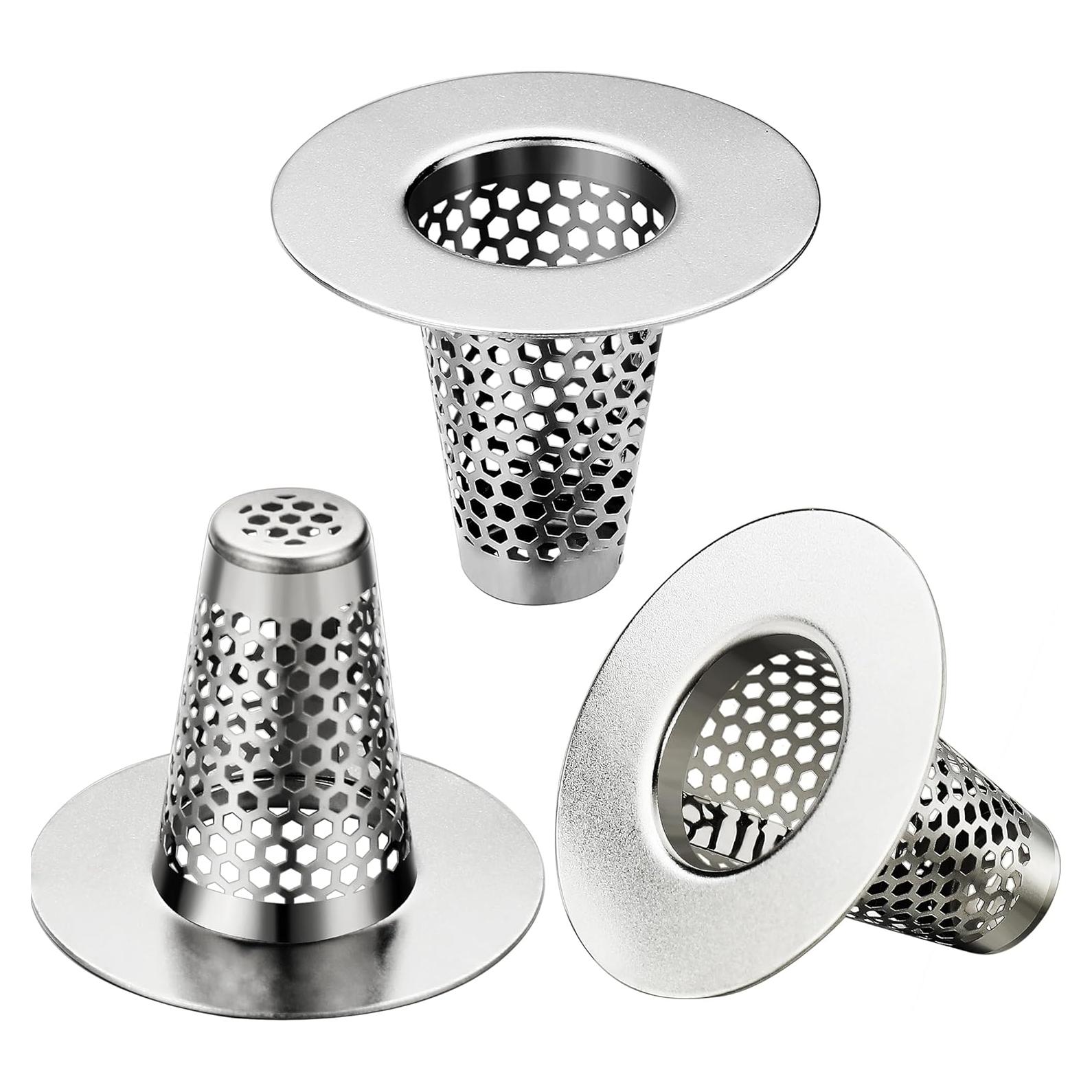 Coladores de desagüe Anteecana 3 piezas acero inoxidable 2.4 cm