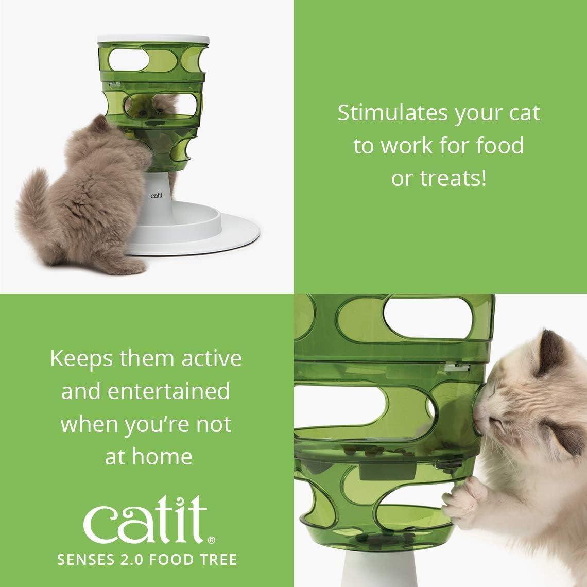 Alimentador Lento Catit Senses 2.0 Verde - Árbol de Comida para Gatos