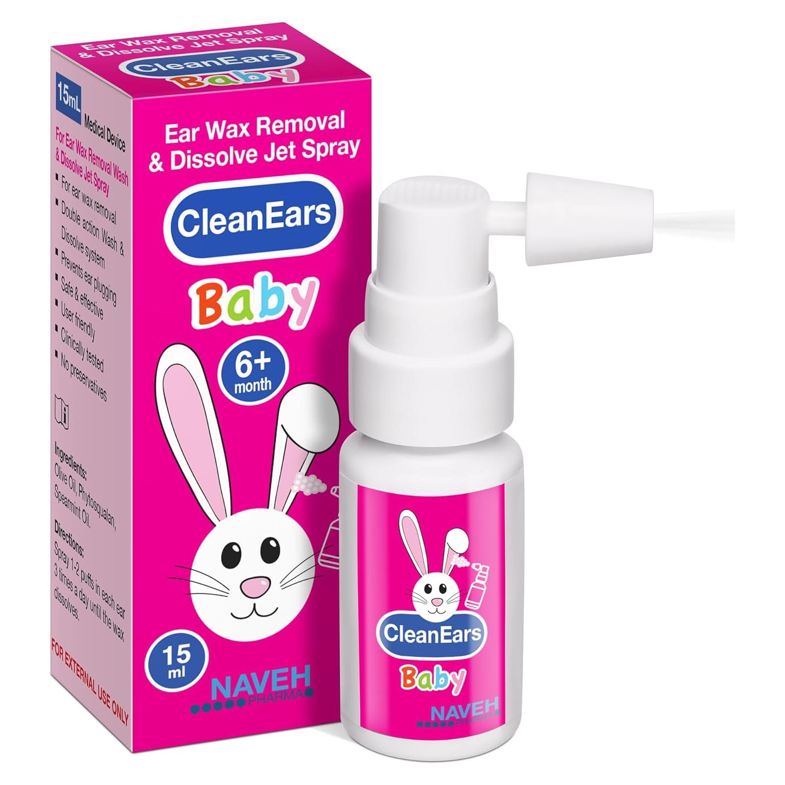 NAVEH PHARMA CleanEars Bebé Spray Eliminador de Cerumen 14.79 ml