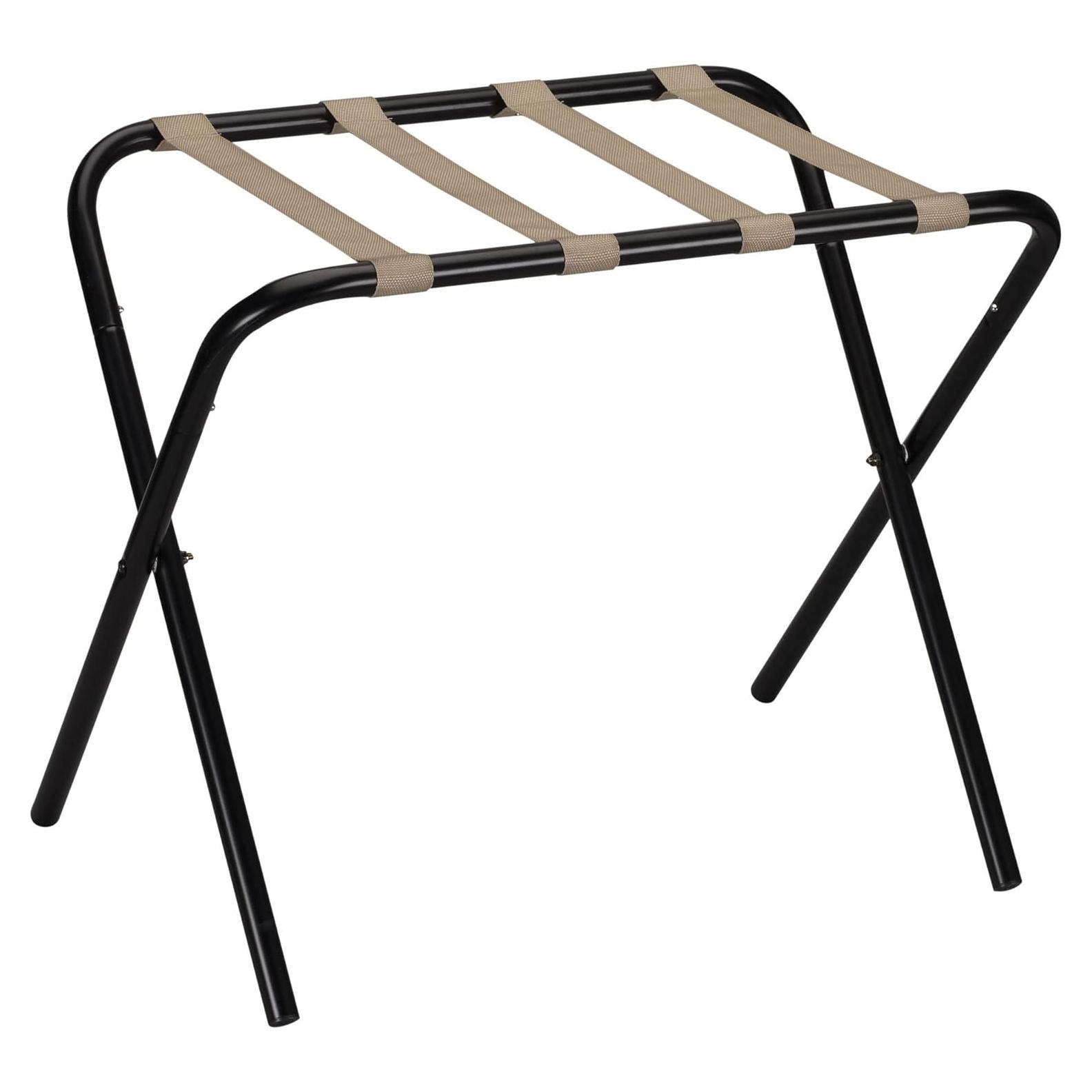 Soporte de Equipaje Plegable Esenciales para el Hogar 2126-1 Negro