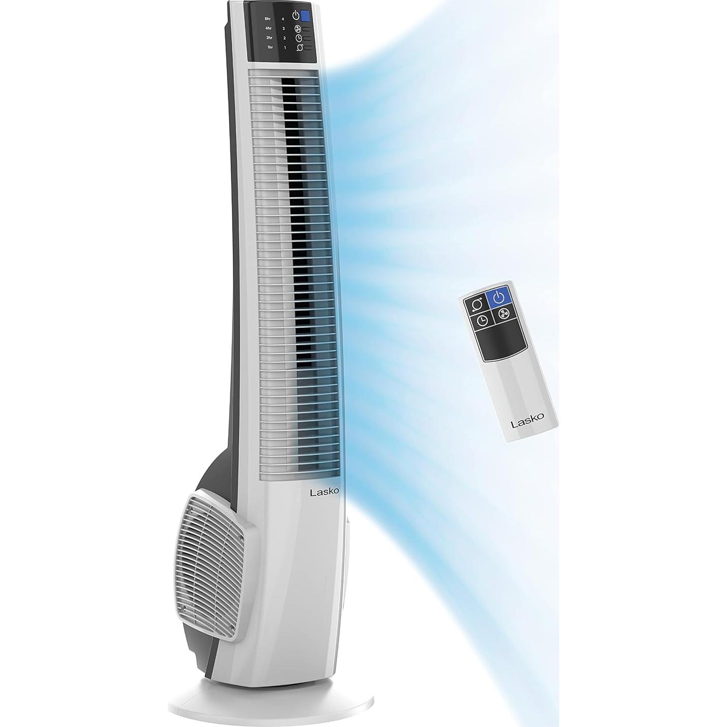 Ventilador de Torre Lasko T38400 y T42954, 4 y 3 Velocidades, 96.5 y 108 cm