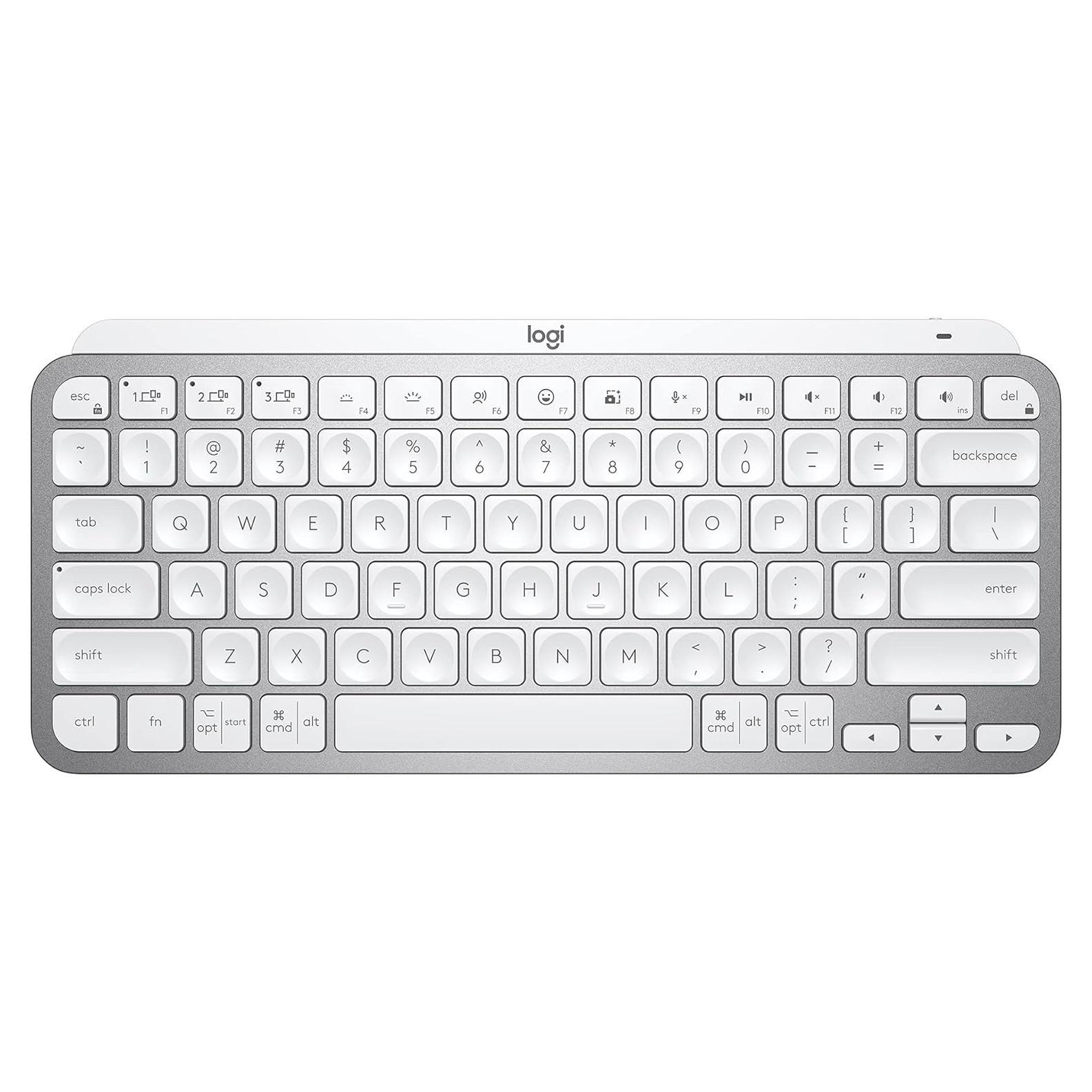 Teclado Inalámbrico Logitech MX Keys Mini Retroiluminado - Gris Pálido