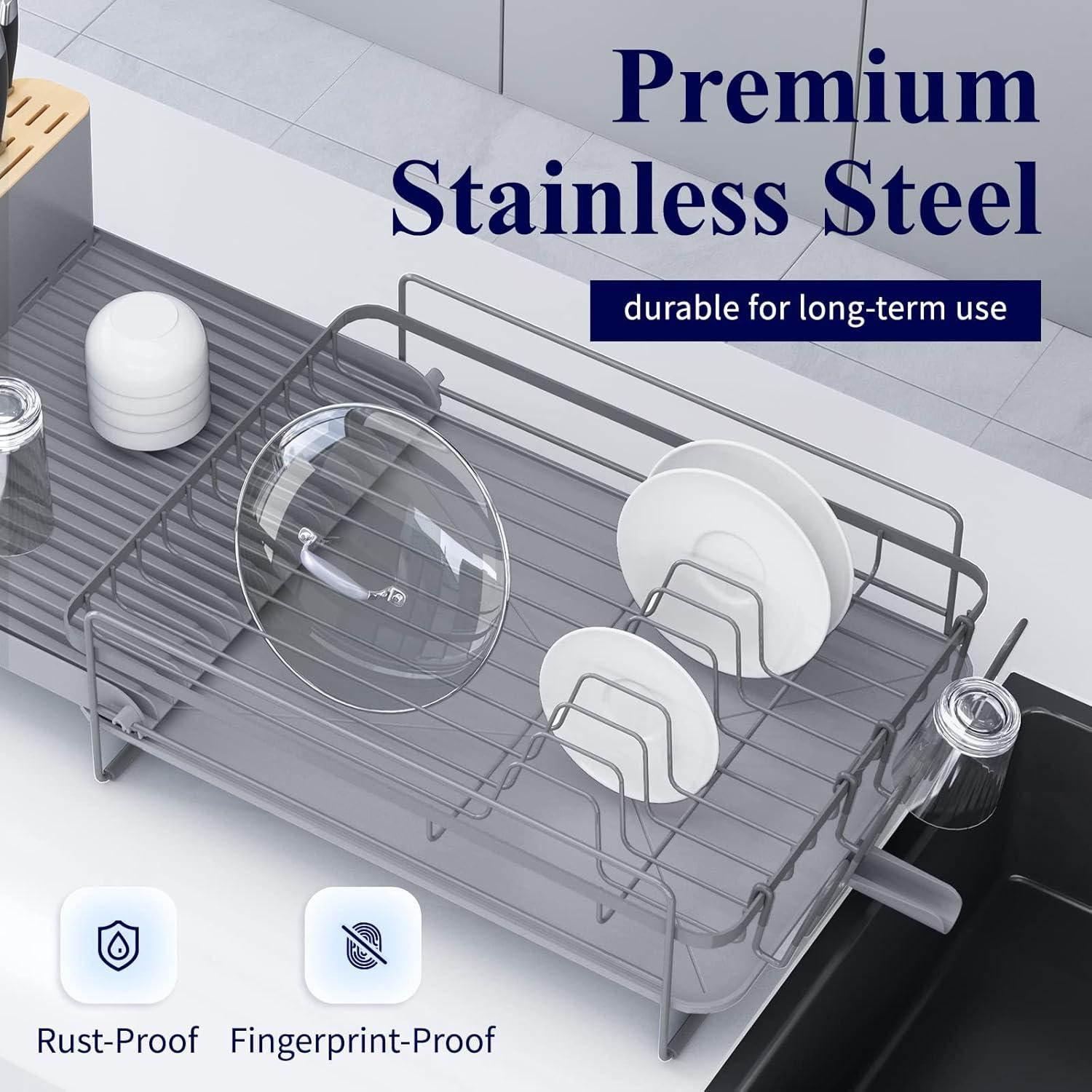 Estante para Secar Platos Kitsure Expandible 32.8x48.8-67.7 cm