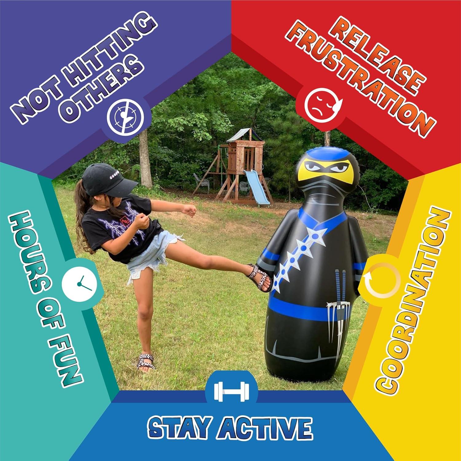 Bolsa de Boxeo Inflable Ninja 119 cm - Inflatable Dudes