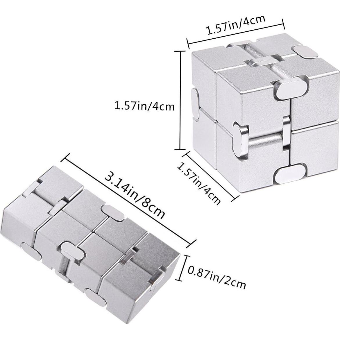 Cubo Infinito Antiestrés de Metal Prime - Juguete Sensorial