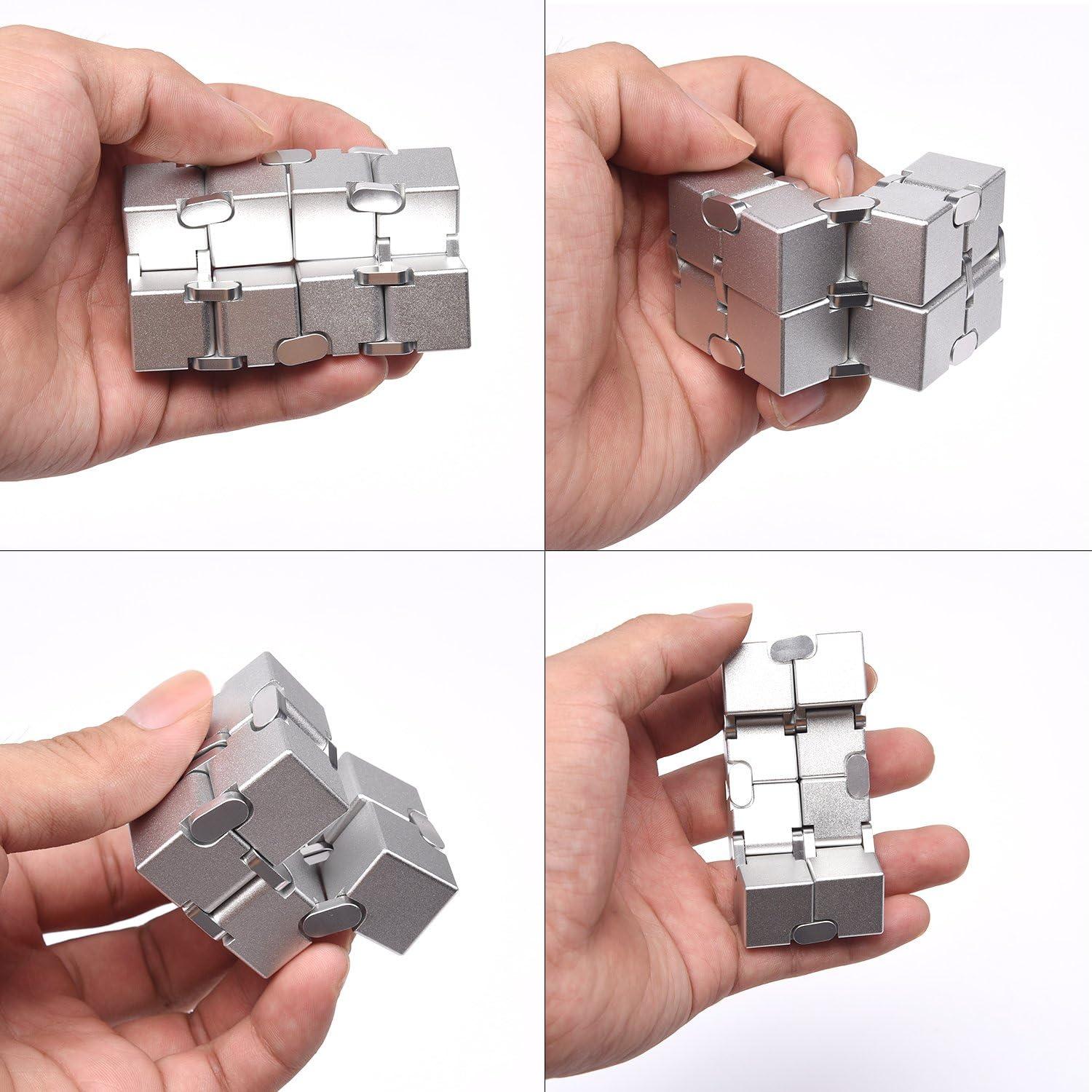 Cubo Infinito Antiestrés de Metal Prime - Juguete Sensorial