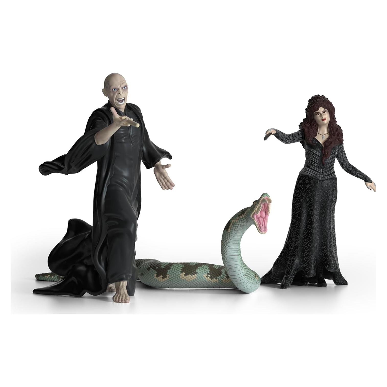 Conjunto Figuras Harry Potter Voldemort, Nagini y Bellatrix