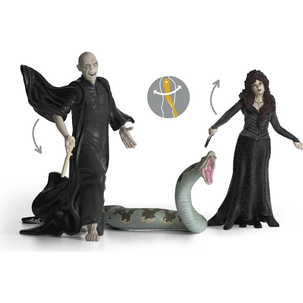 Conjunto Figuras Harry Potter Voldemort, Nagini y Bellatrix