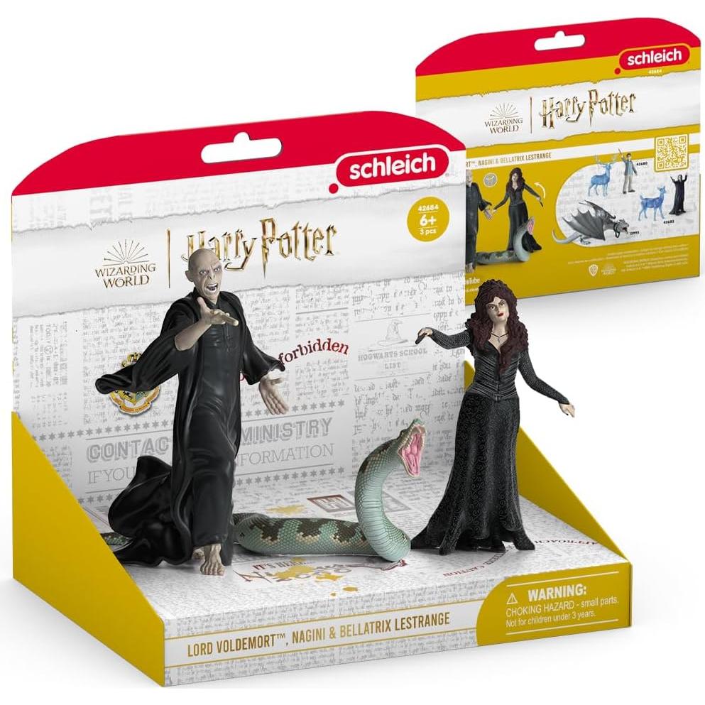 Conjunto Figuras Harry Potter Voldemort, Nagini y Bellatrix