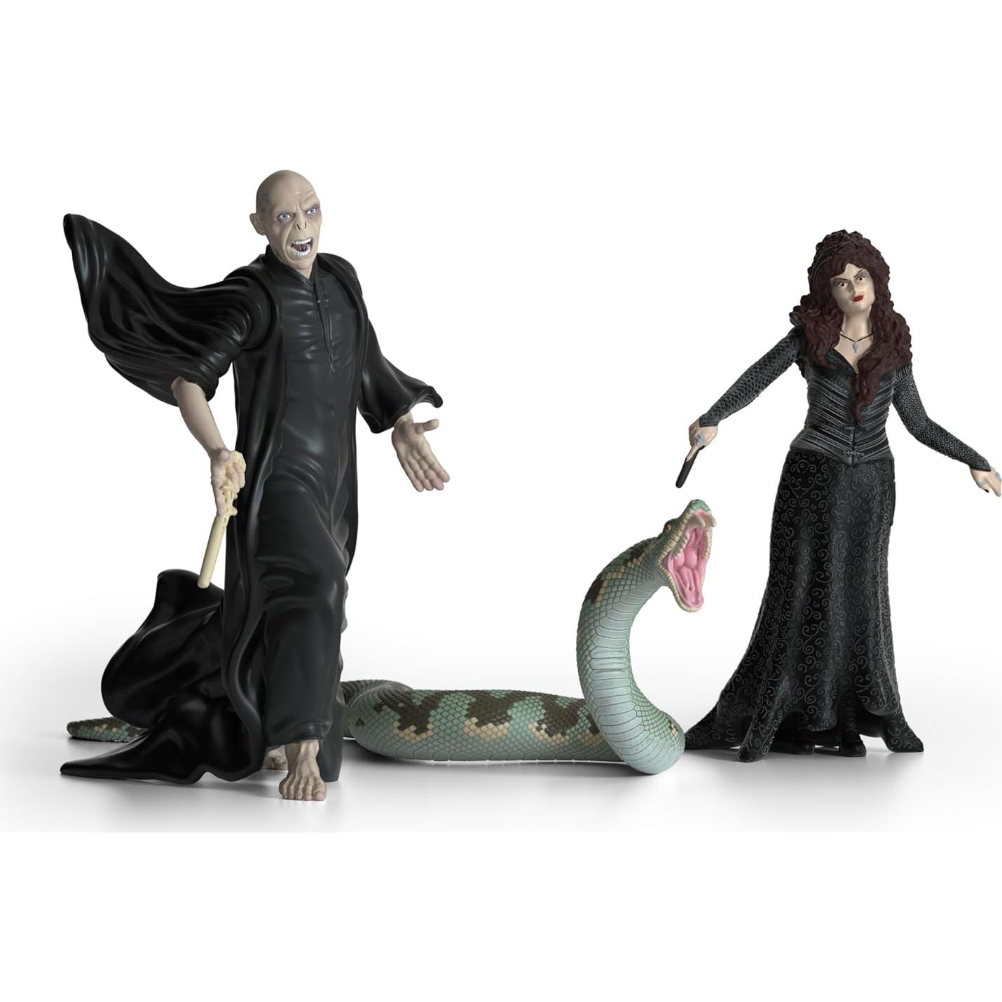 Conjunto Figuras Harry Potter Voldemort, Nagini y Bellatrix