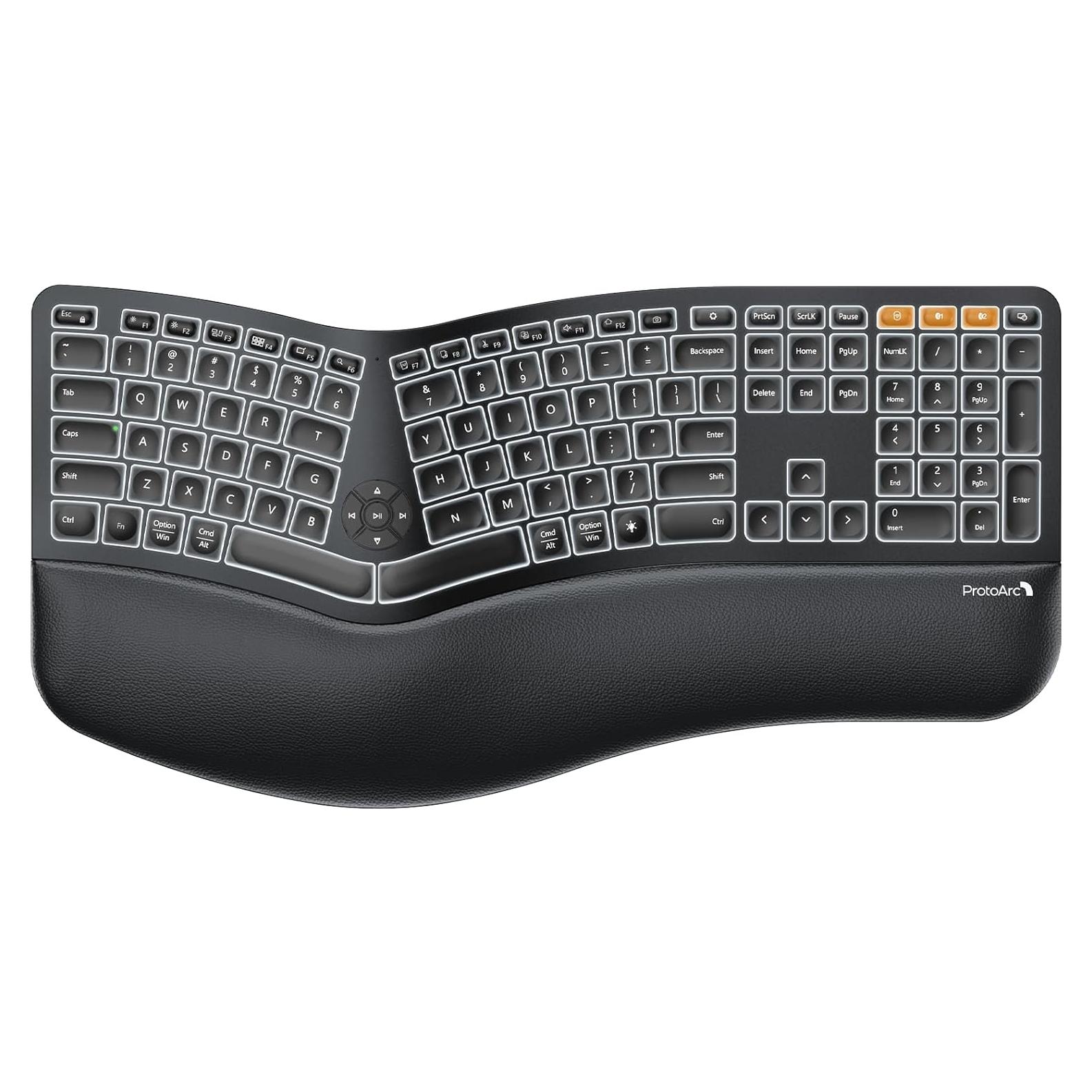 Teclado Ergonómico Bluetooth ProtoArc EK01 Plus Negro