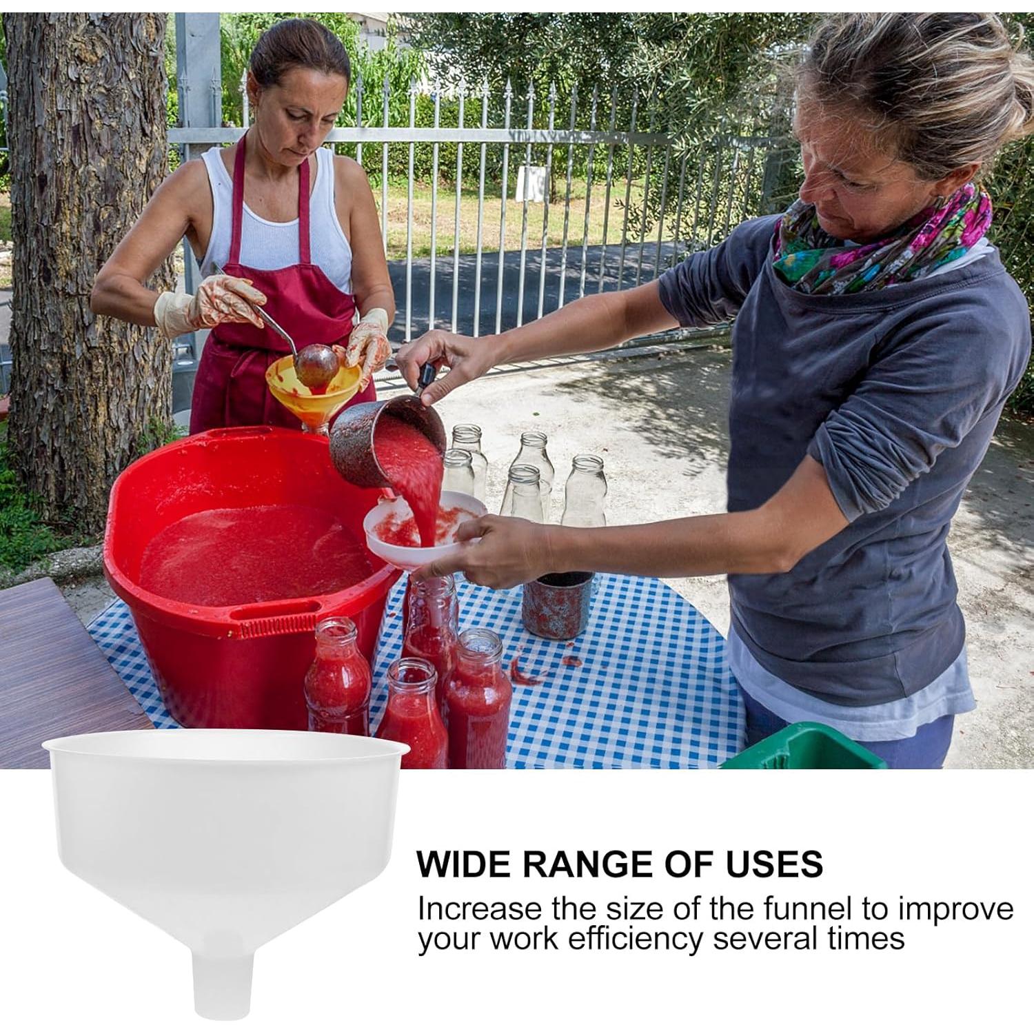 Embudo de Cocina DOITOOL Grande Plástico 24 cm Boca Ancha