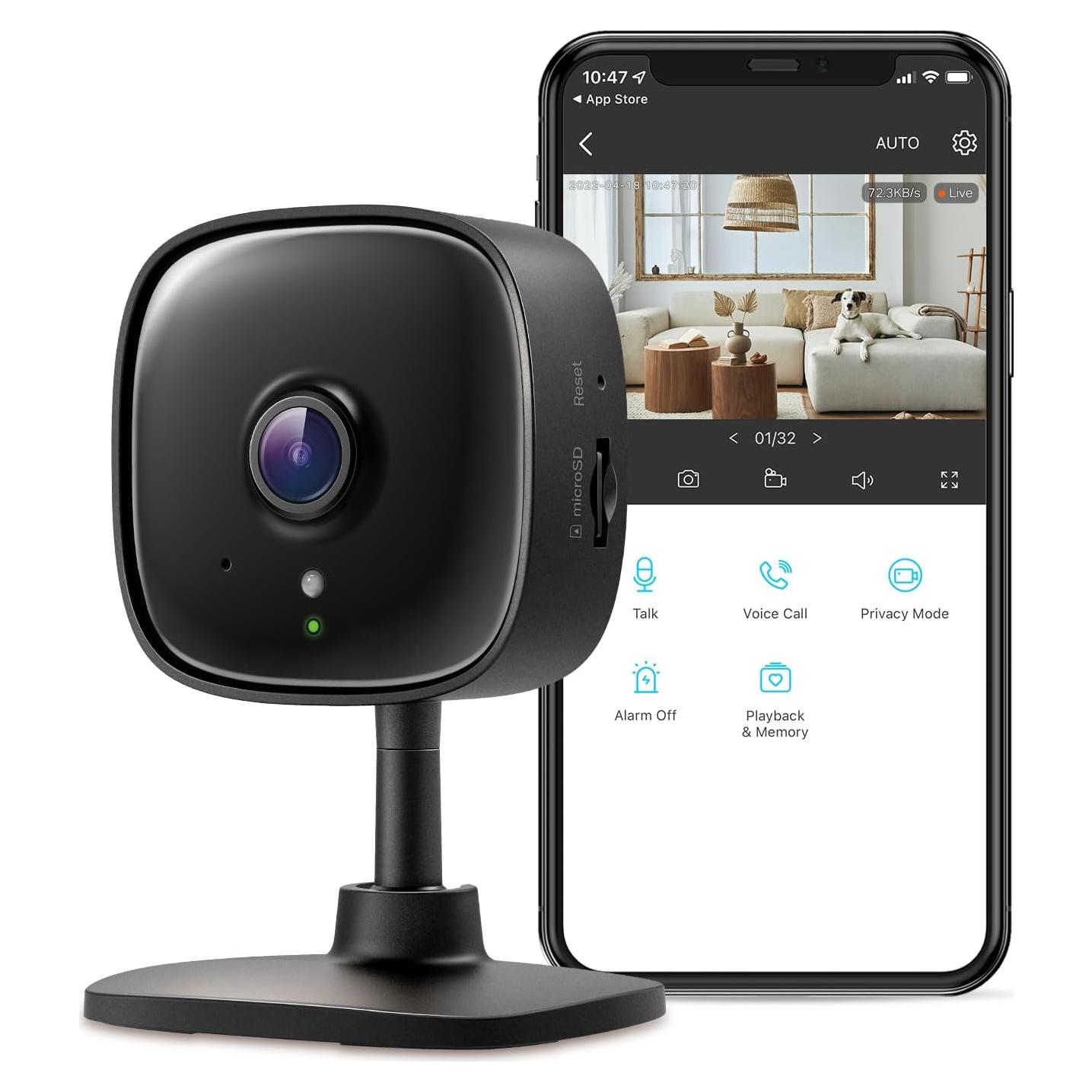 Cámara de Seguridad Interior TP-Link Tapo C111 2K HD Negro