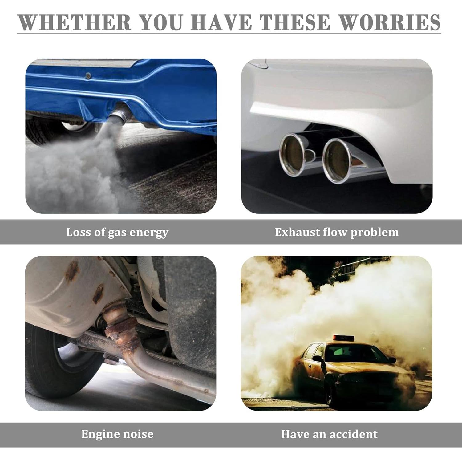 Kit de Junta de Flange de Escape Carleef 2PCS + Tornillos y Tuercas