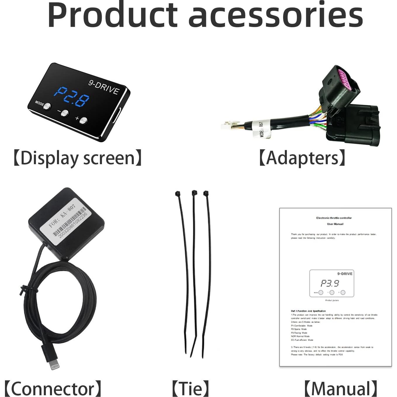 Controlador de Respuesta del Acelerador Chunle 9 Modos para Toyota