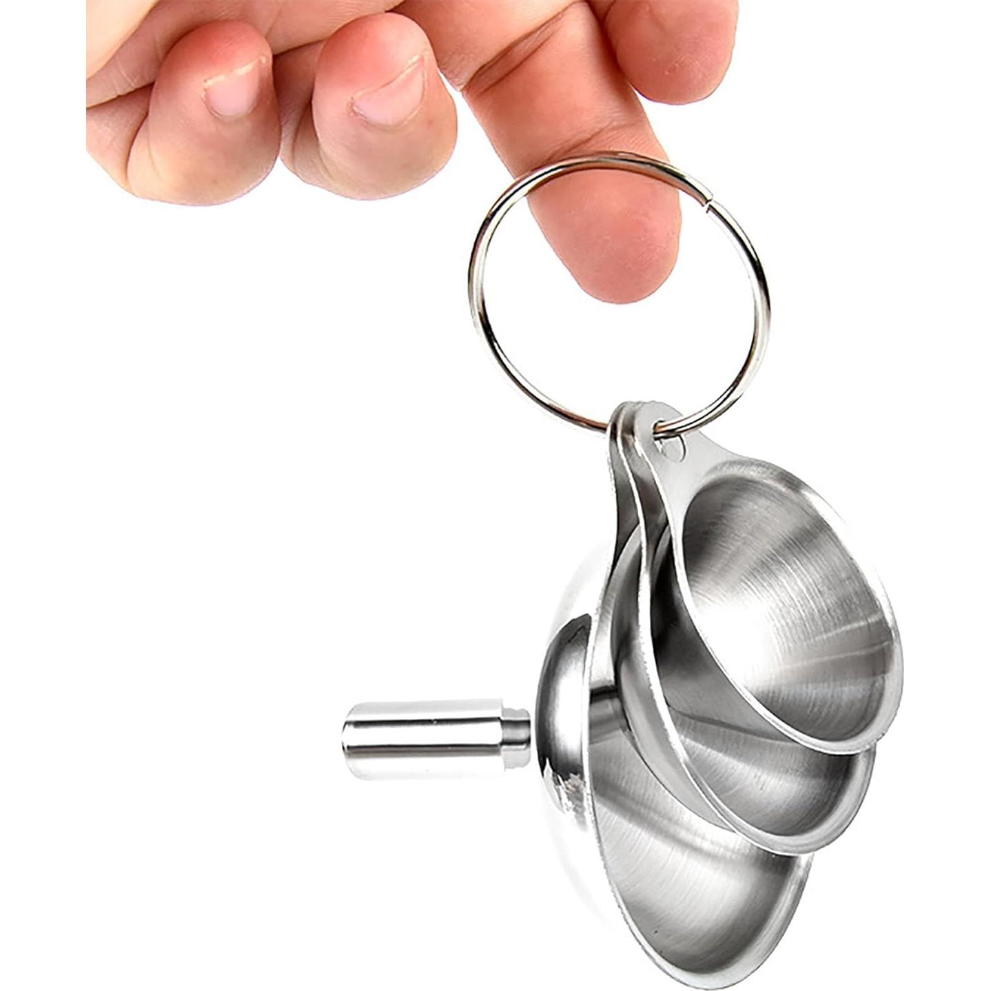 Embudo de Acero Inoxidable YIKANGHENG 3 Piezas con Cepillos