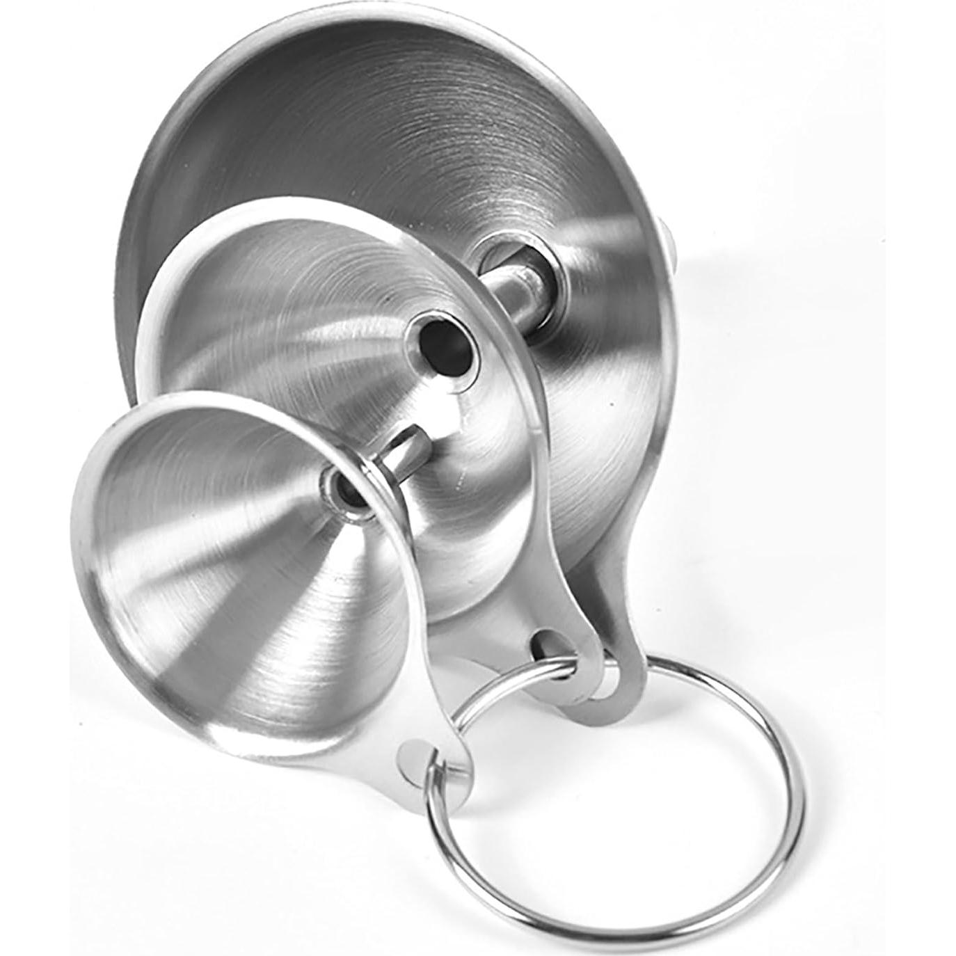 Embudo de Acero Inoxidable YIKANGHENG 3 Piezas con Cepillos