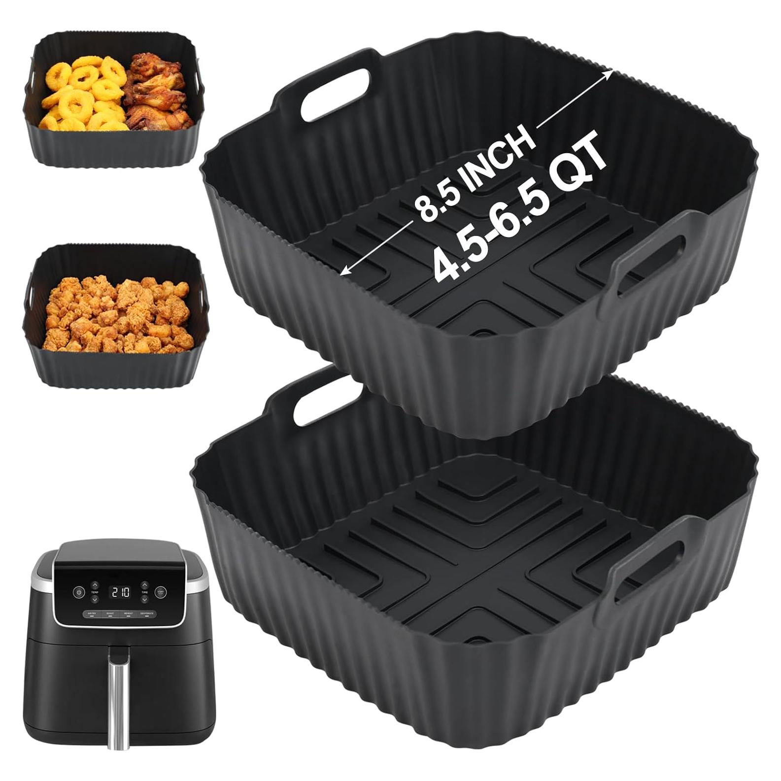 Forros de Silicona para Freidora de Aire BYKITCHEN 8.5" Cuadrados