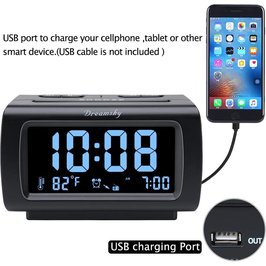 Reloj Despertador DreamSky DS206 con Radio FM y USB
