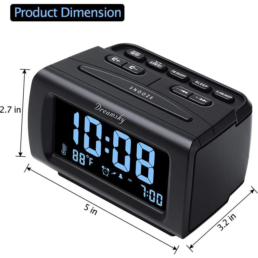 Reloj Despertador DreamSky DS206 con Radio FM y USB