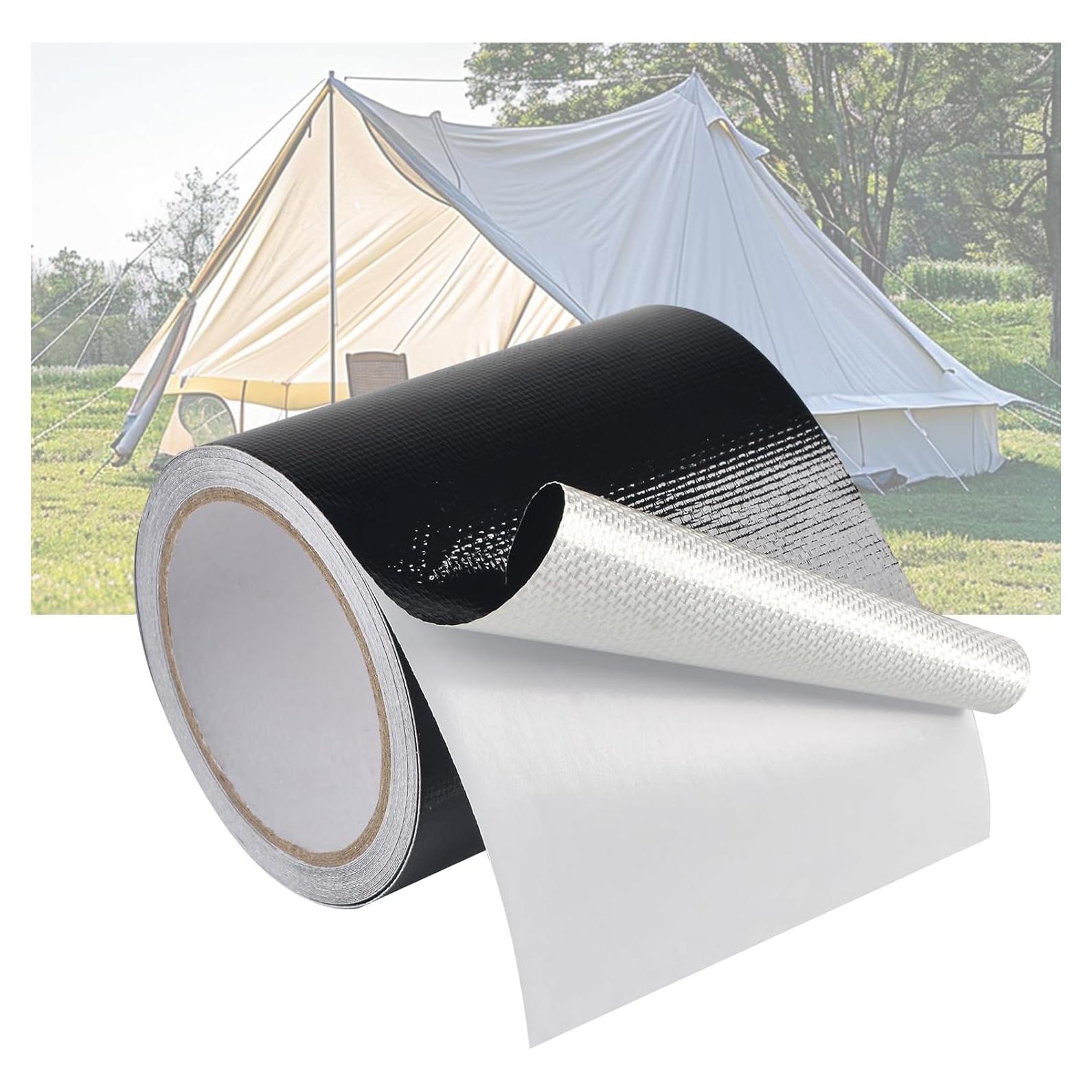 Cinta de Reparación de Toldos Succulentlovers 12cm x 7.6m Negra