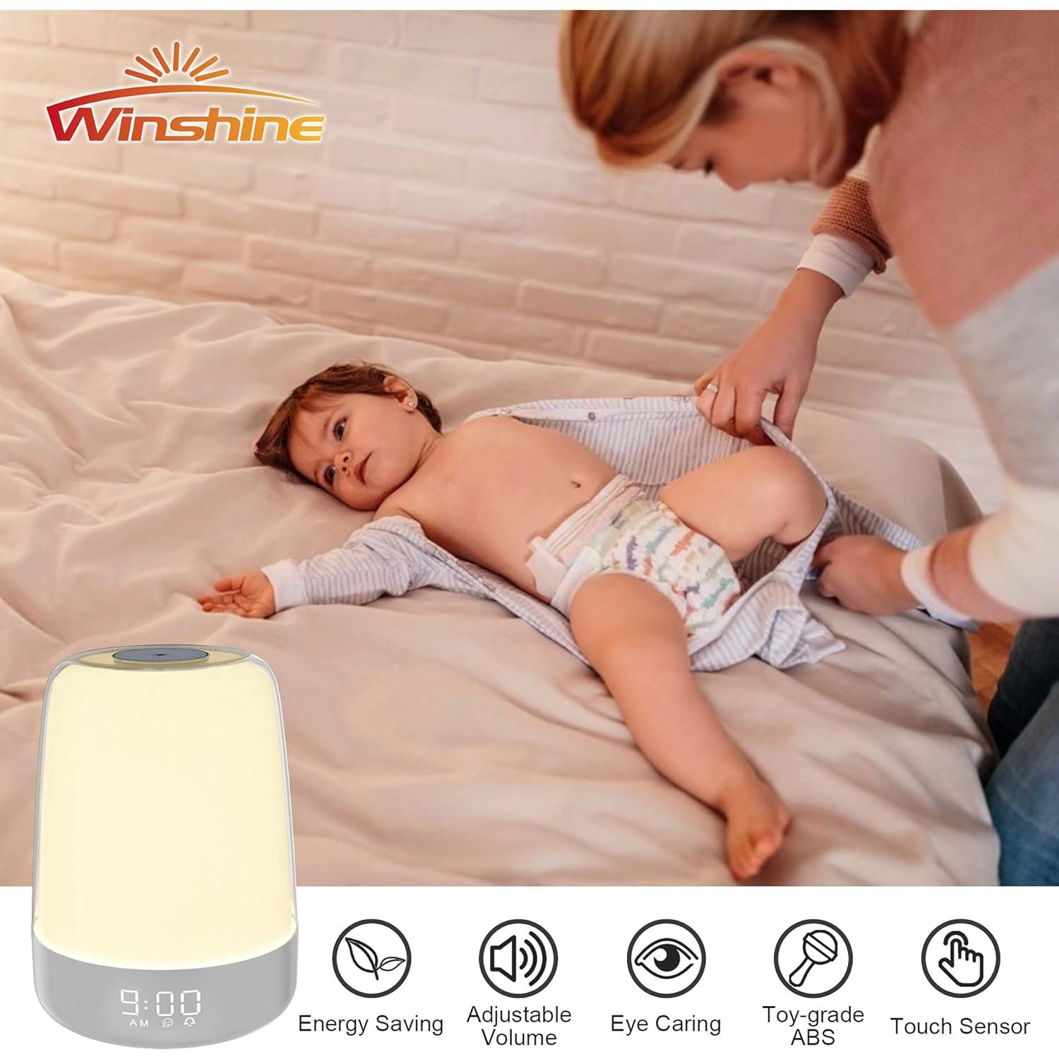 Reloj Despertador winshine con Luz Nocturna y Simulación de Amanecer
