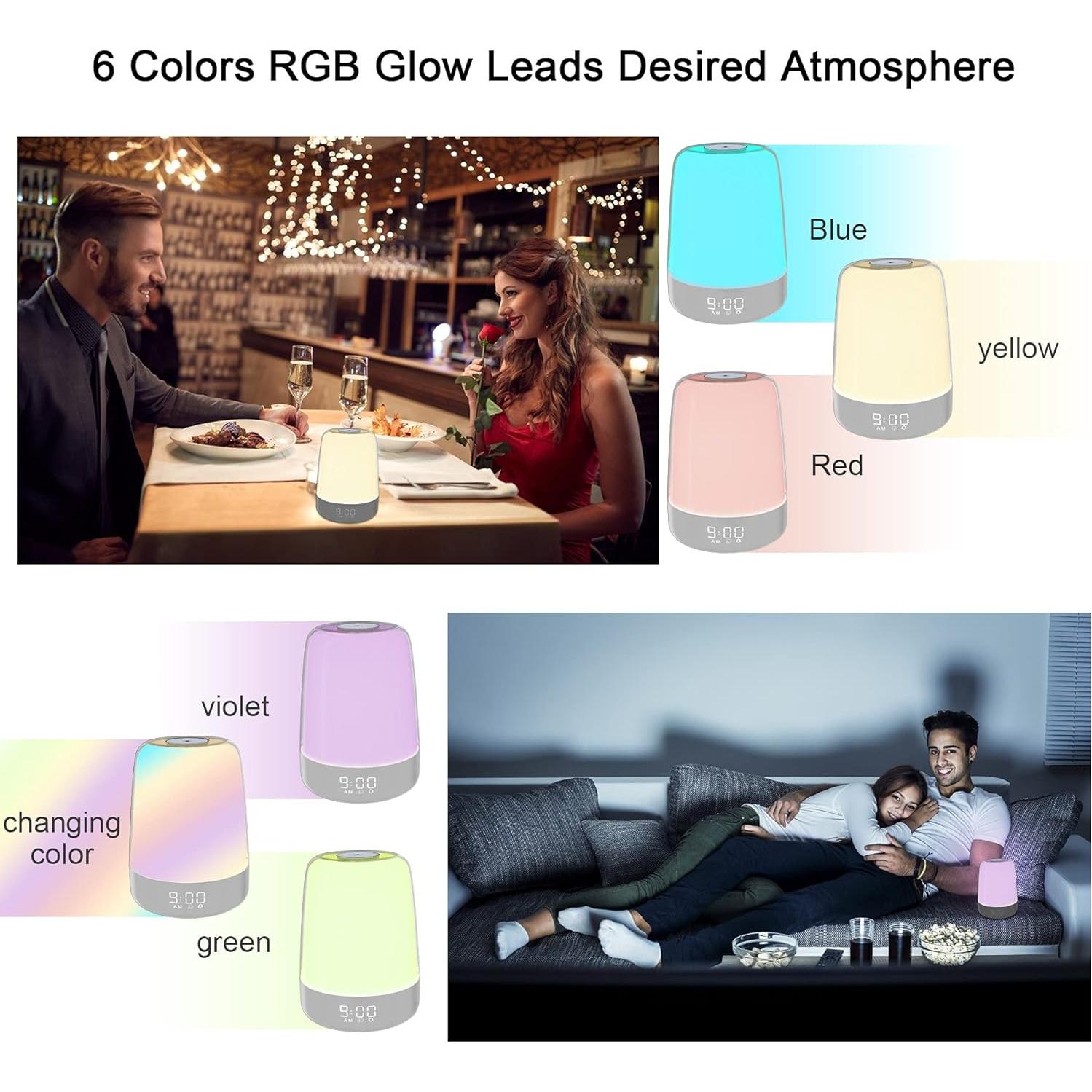 Reloj Despertador winshine con Luz Nocturna y Simulación de Amanecer