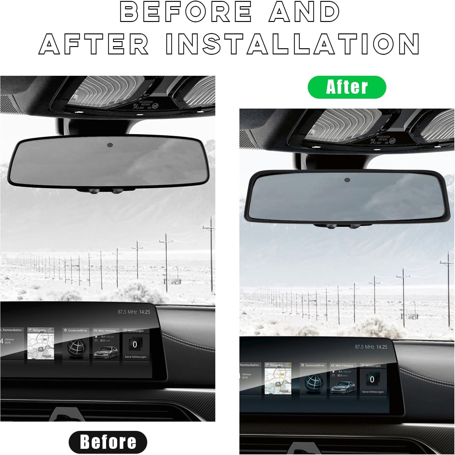 Marco Protector Espejo Retrovisor Ohleats Negro 19x5.5cm