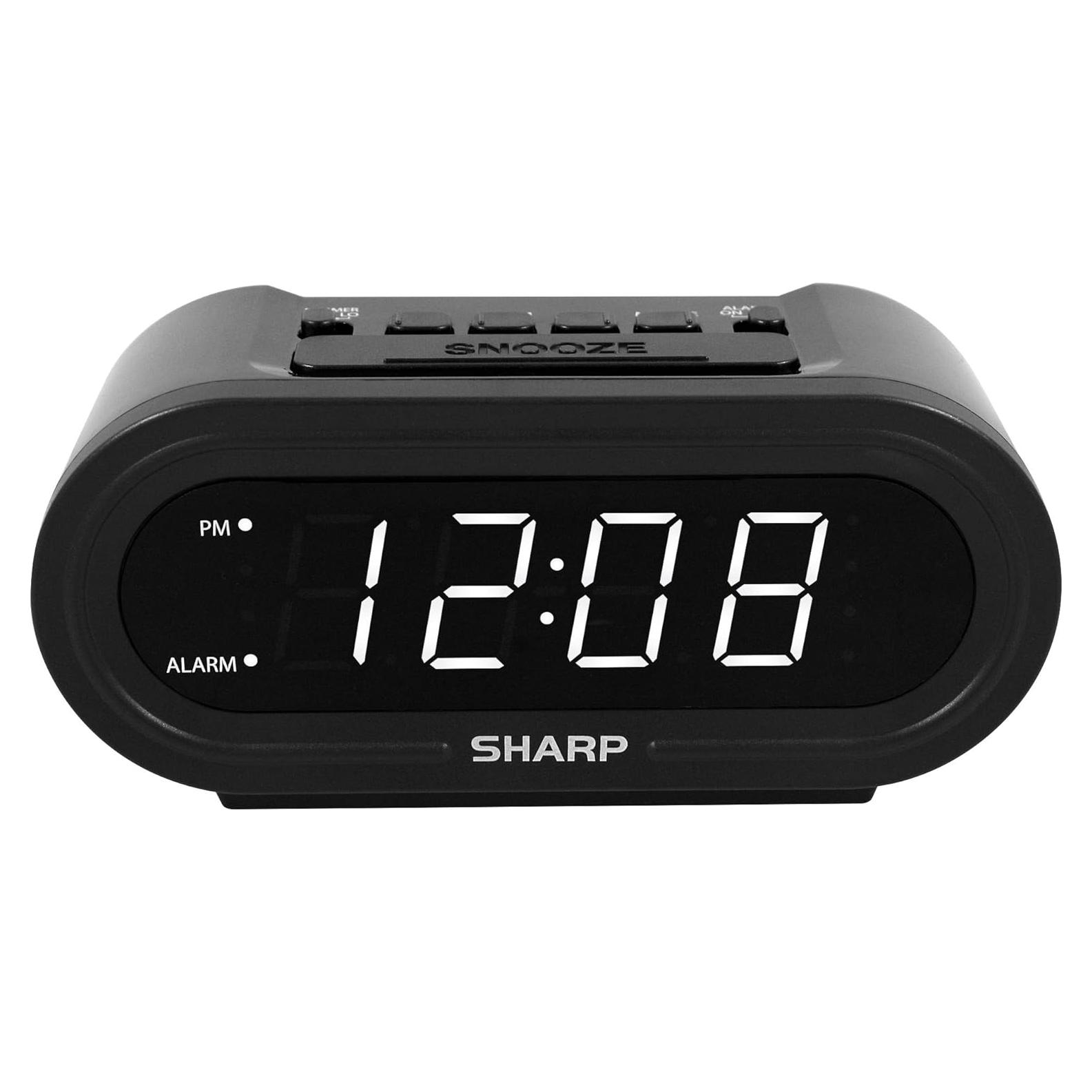 Reloj Despertador Digital SHARP AccuSet Negro 0.29 kg