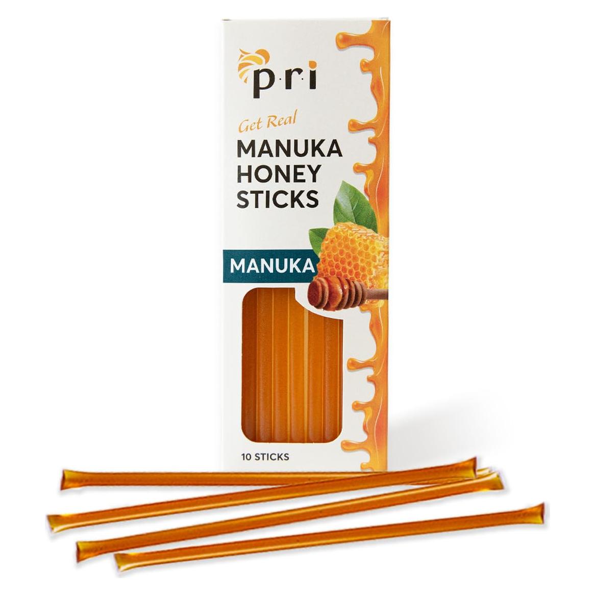 Palitos de Miel de Manuka P.R.I MGO 60+ Cruda 10 Unidades