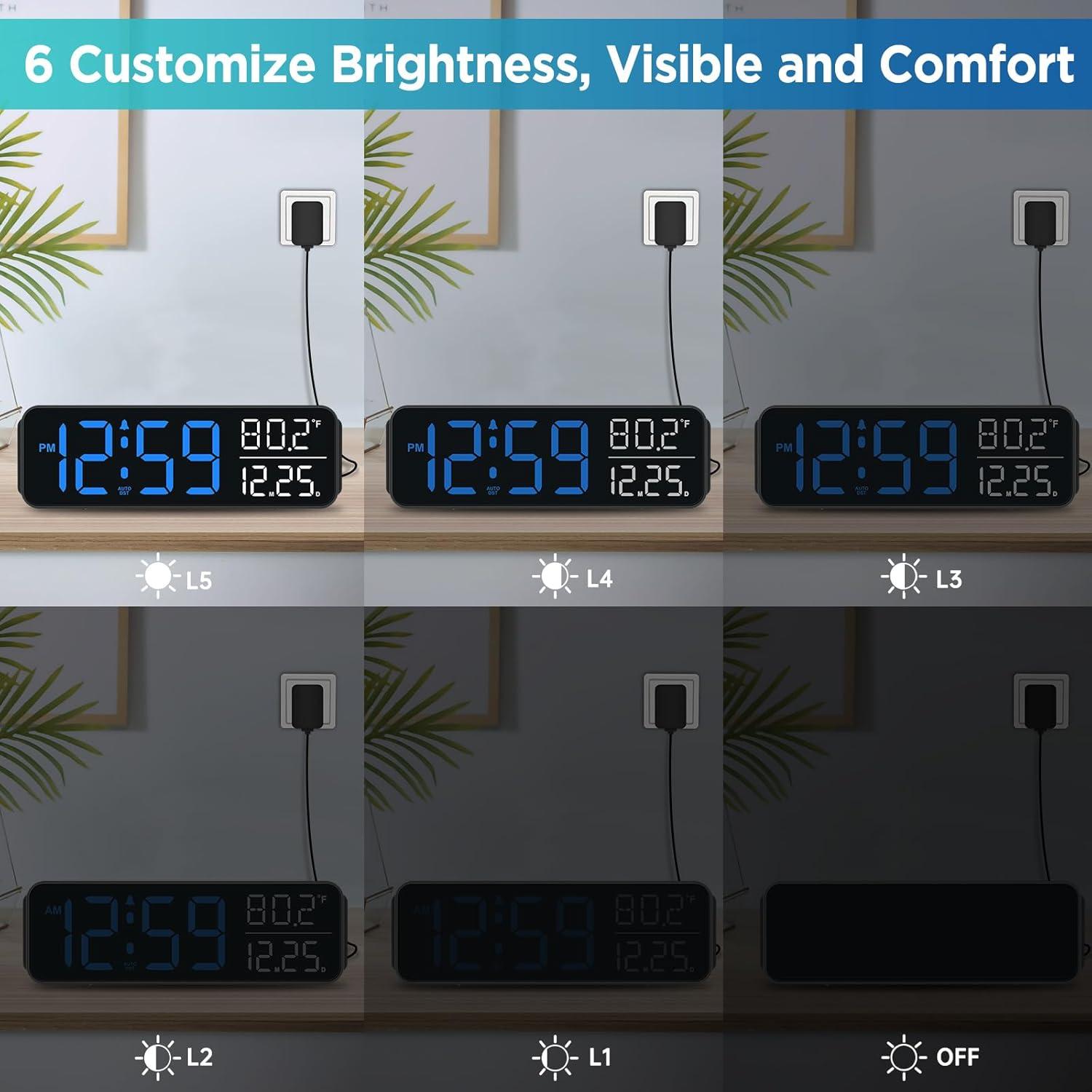 Reloj Despertador Digital Peakeep MHP6060 con USB y Alarma