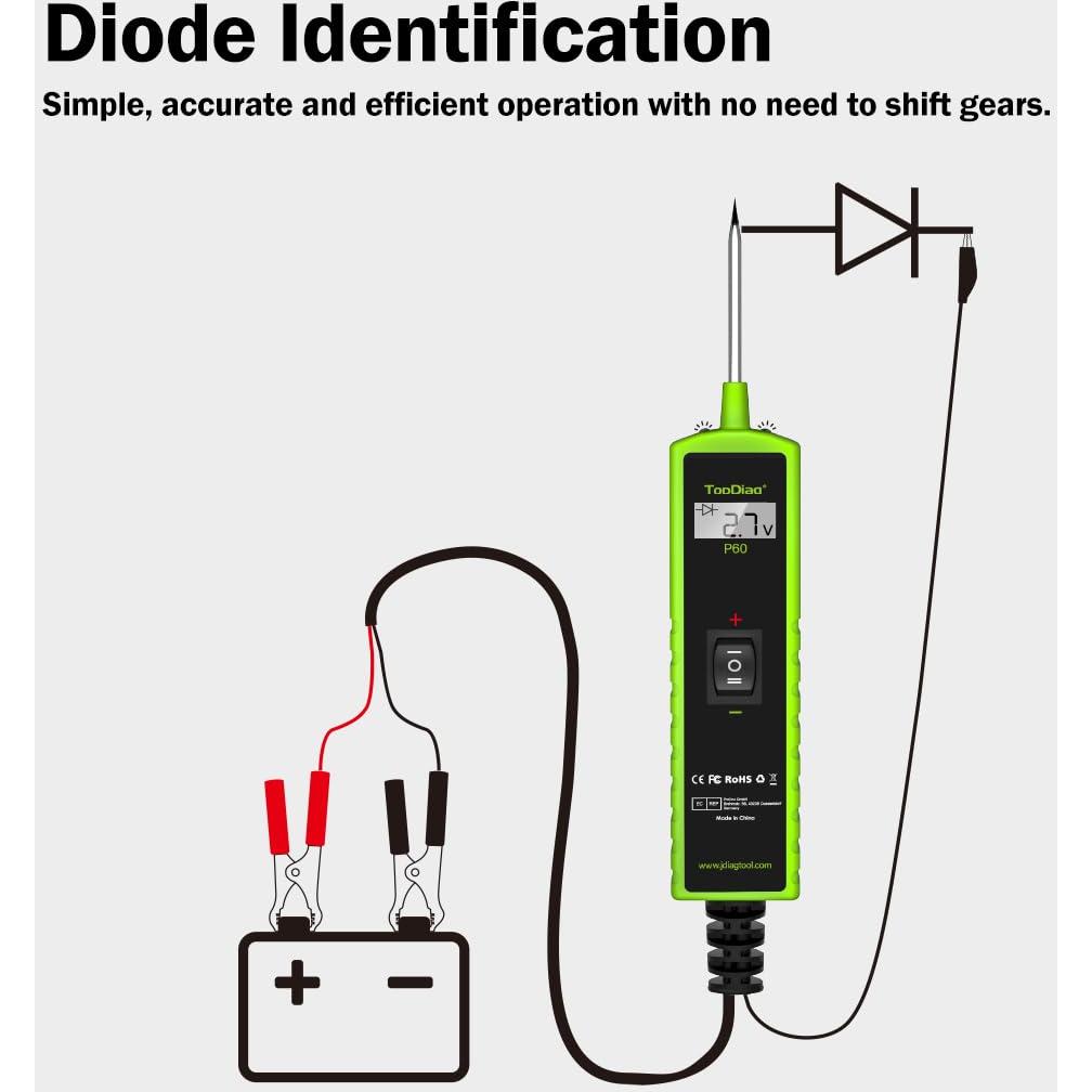 Probador de Circuito Automotriz TopDiag P60 6V-24V
