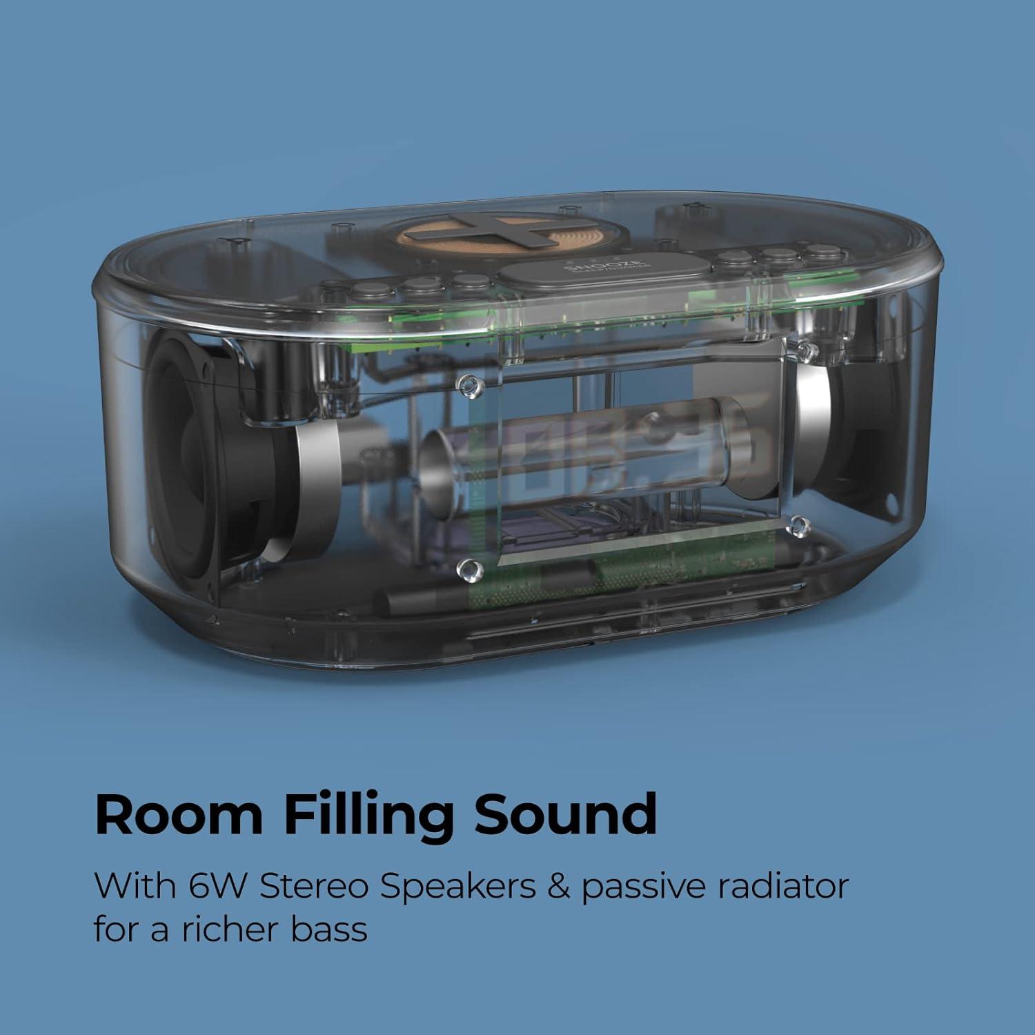 Reloj Despertador i-box Dawn con Carga Inalámbrica y Bluetooth