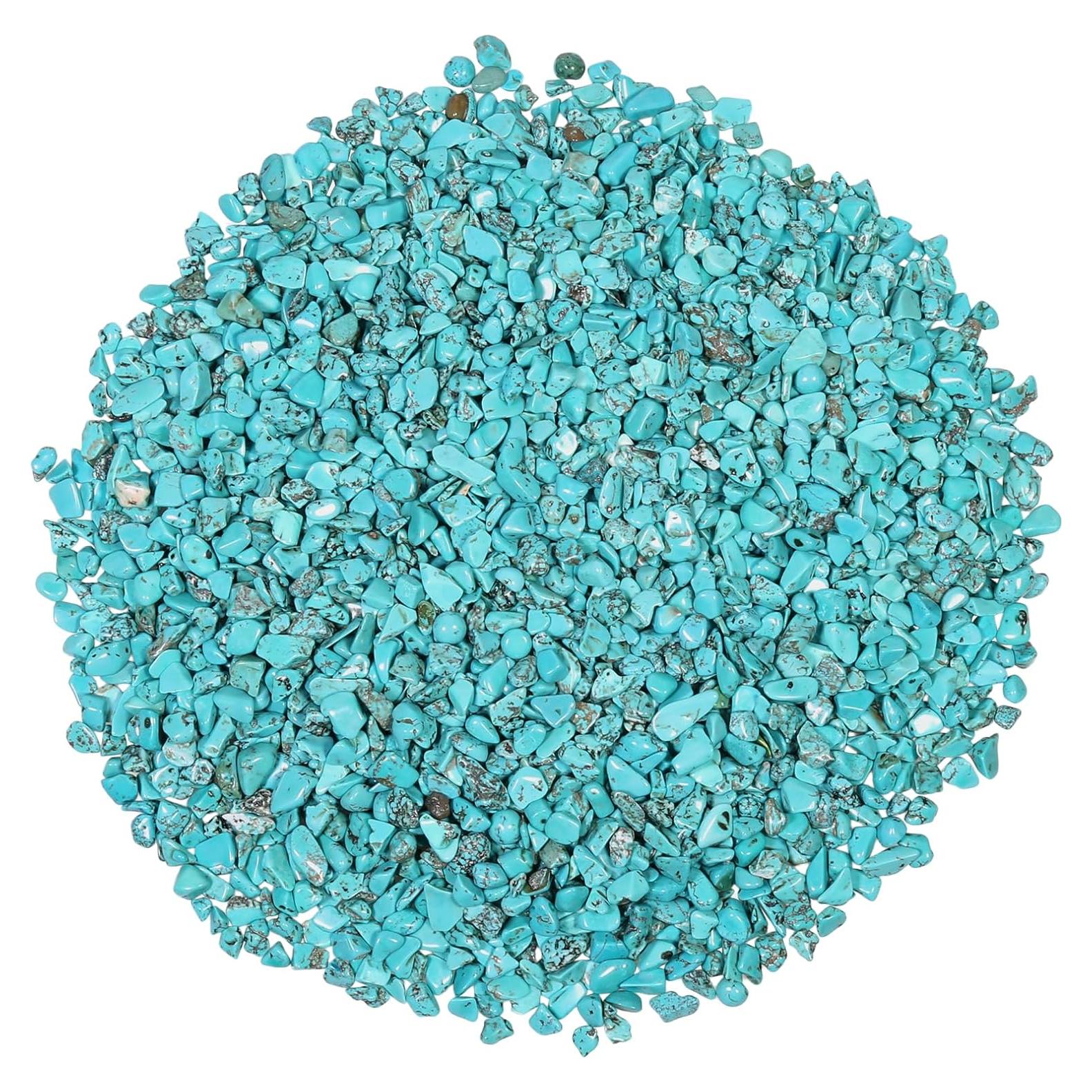 Piedras Trituradas de Howlite Turquesa SUNYIK 460g Irregulares