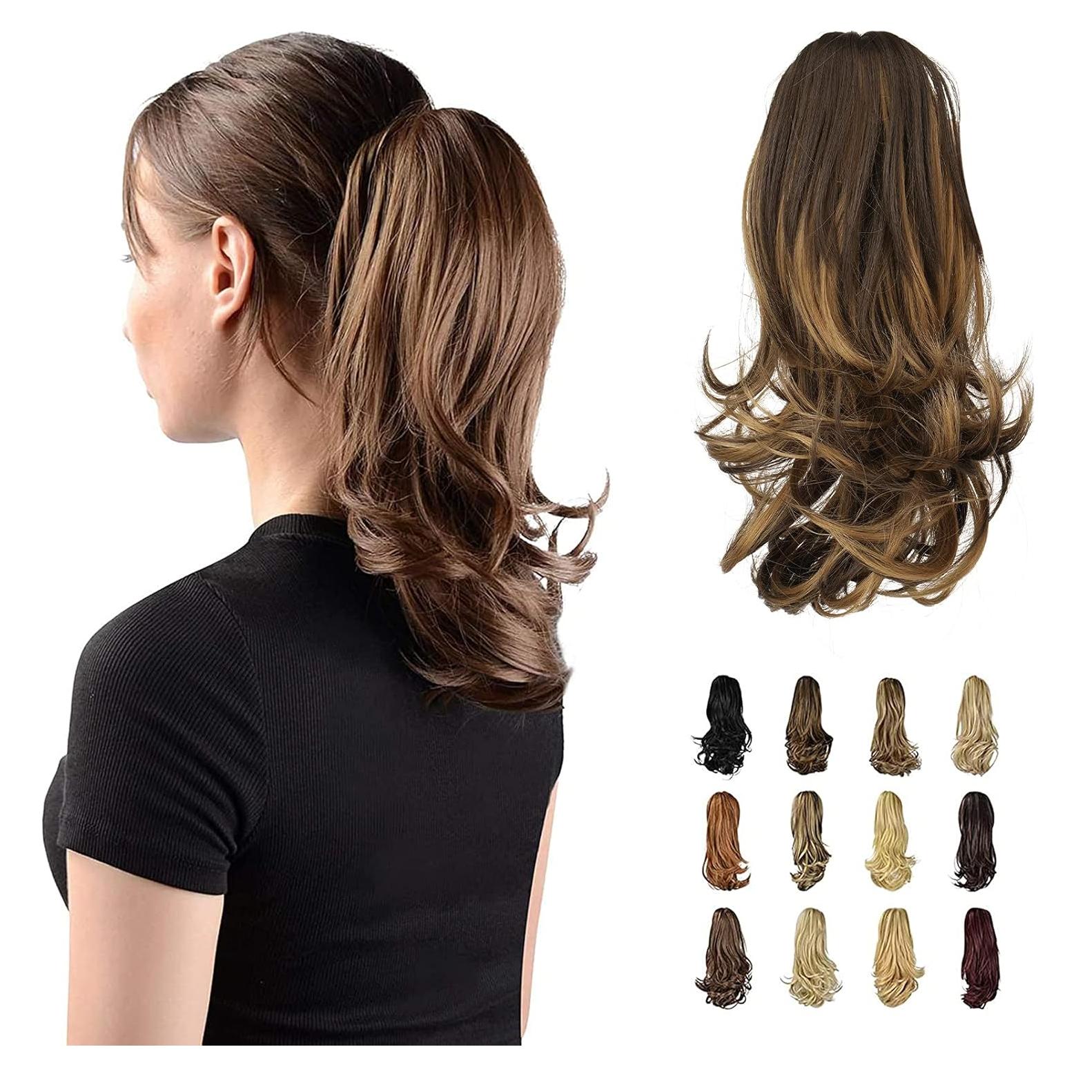 Extensión de Cola de Caballo Sofeiyan 33 cm Rizada Clip Natural