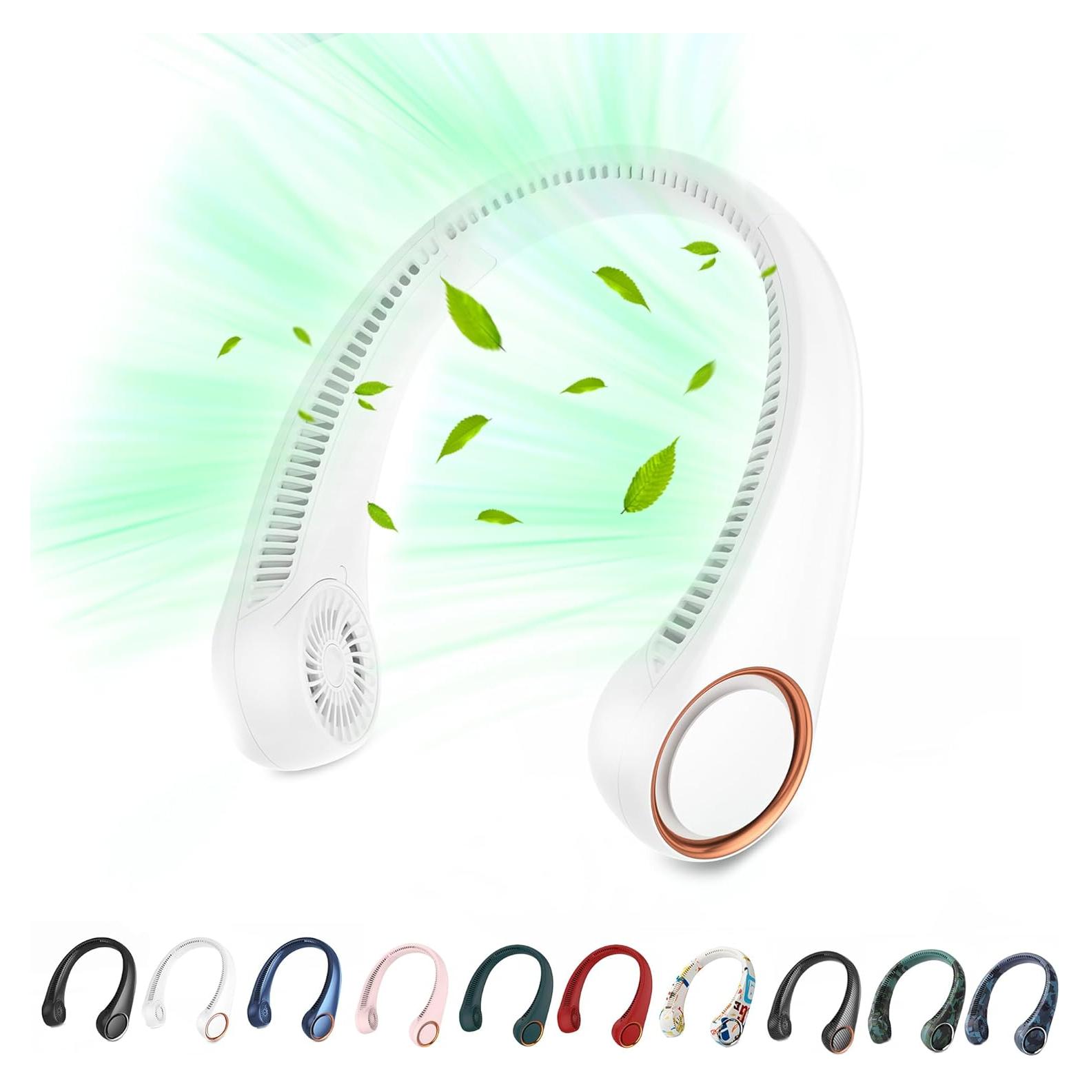 Ventilador de Cuello Portátil Penkou Blanco 4000mAh 3 Velocidades