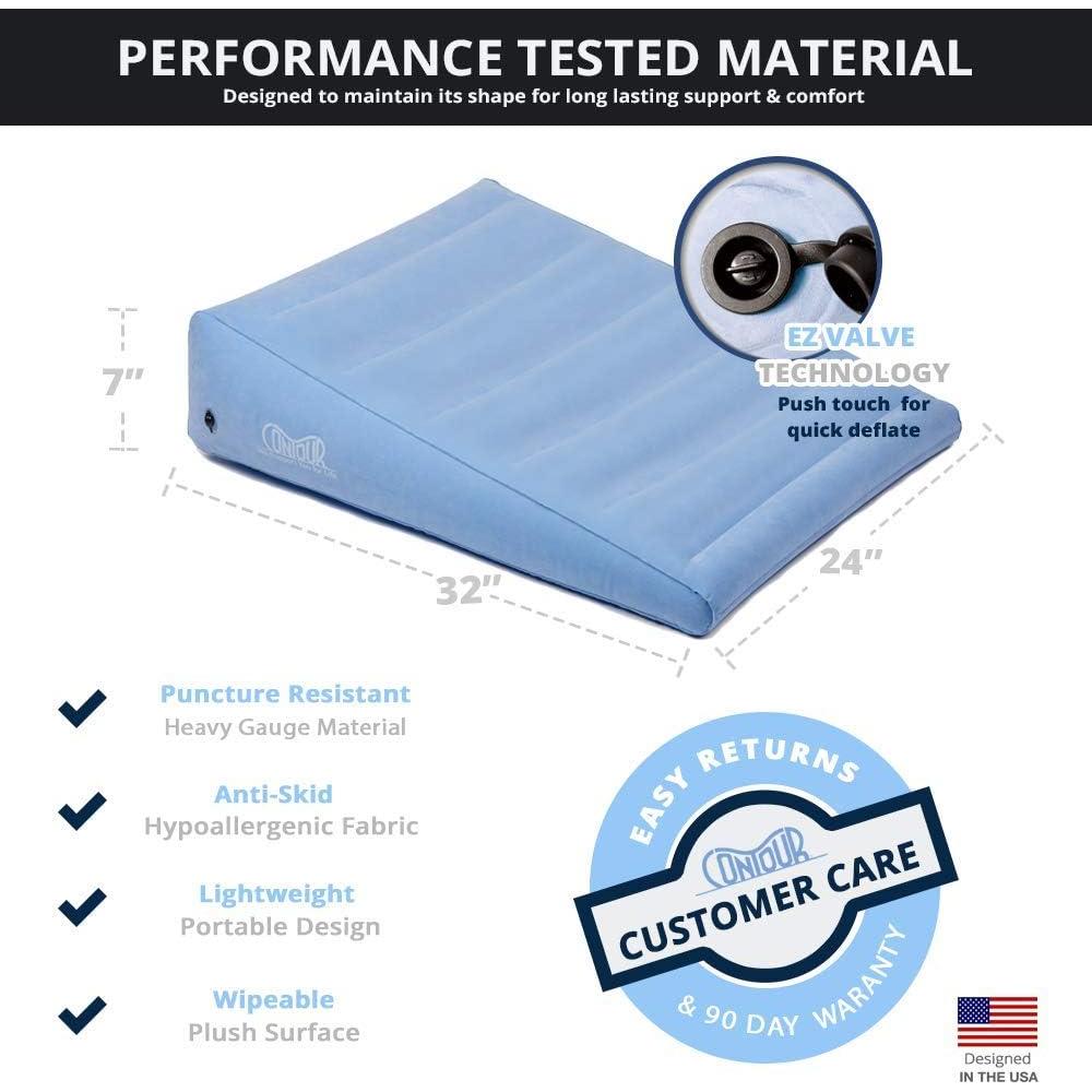 Cojín de cuña inflable Contour 81.3x61x17.8 cm para soporte lumbar