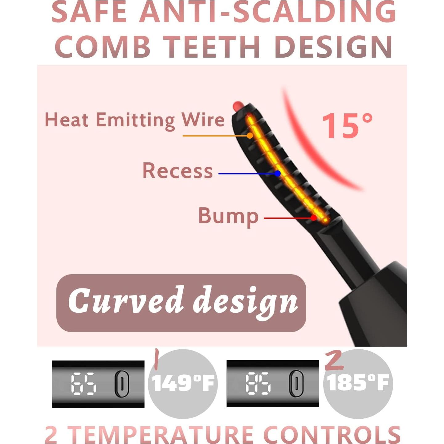 Rizador de Pestañas Eléctrico BUV Recargable 500mAh 2 Modos