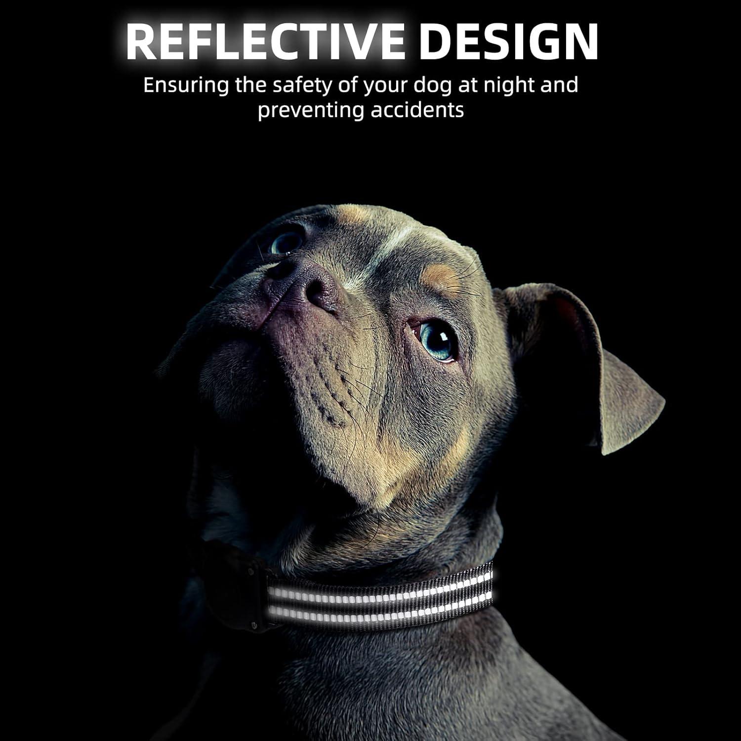 Collar para Perros Furrigo con Soporte AirTag Impermeable Negro