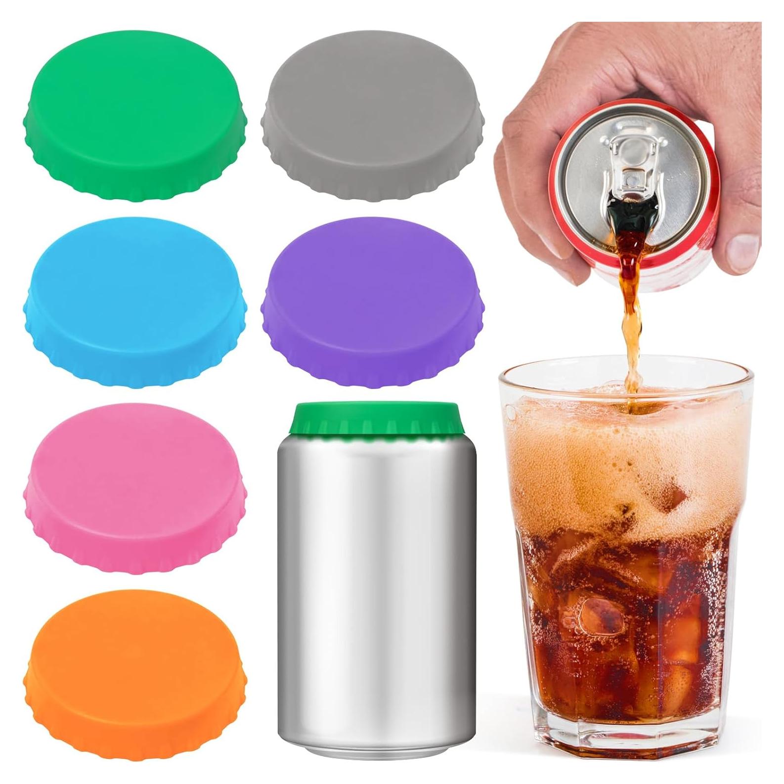 Paquete de 6 tapas de silicona MECHEER para latas estándar