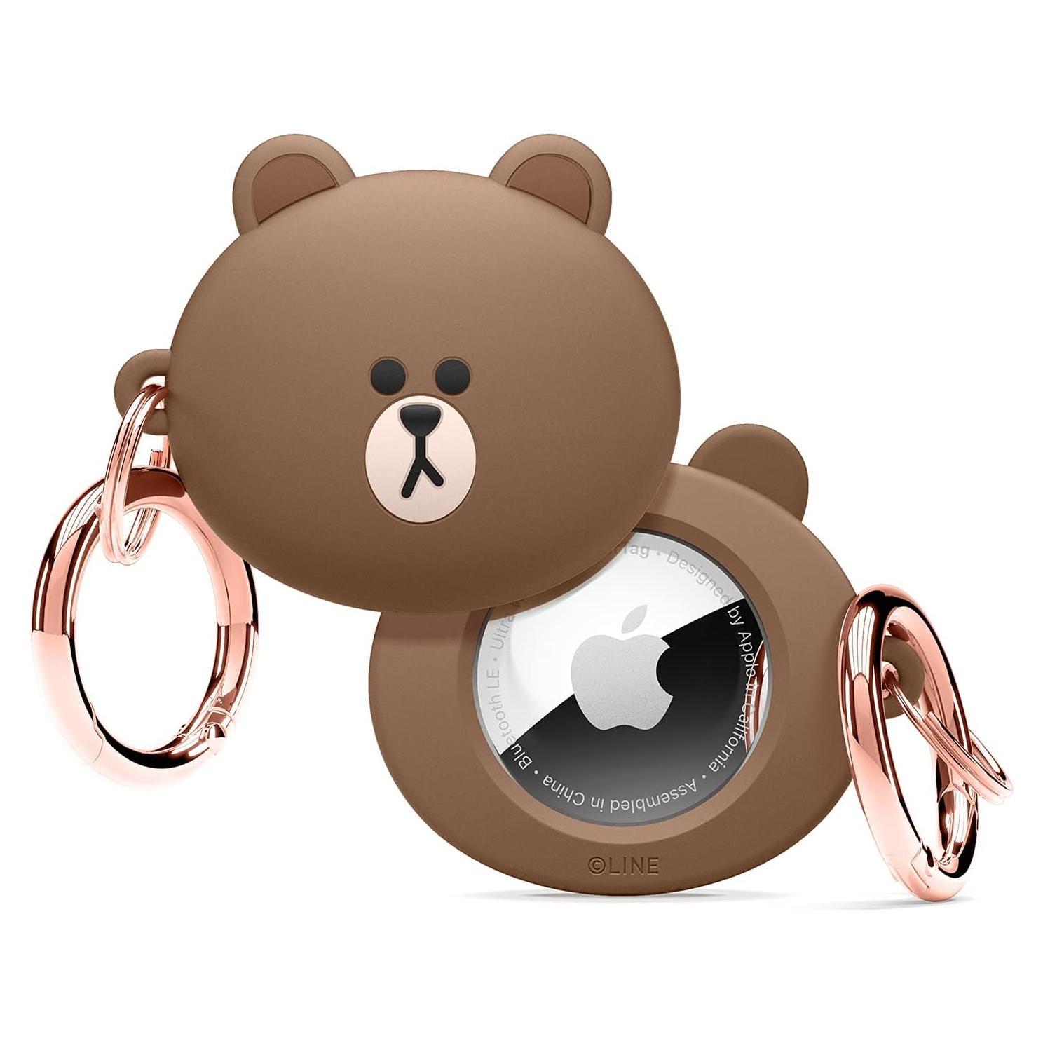Funda de Silicona elago LINE Friends para Apple AirTag - Marrón