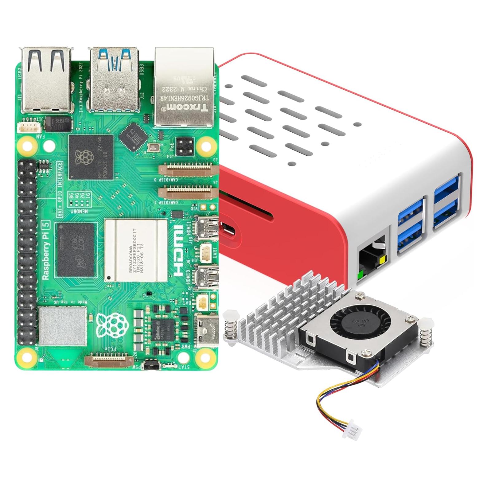 Kit Raspberry Pi 5 iRasptek 4GB con Caja y Enfriador Activo